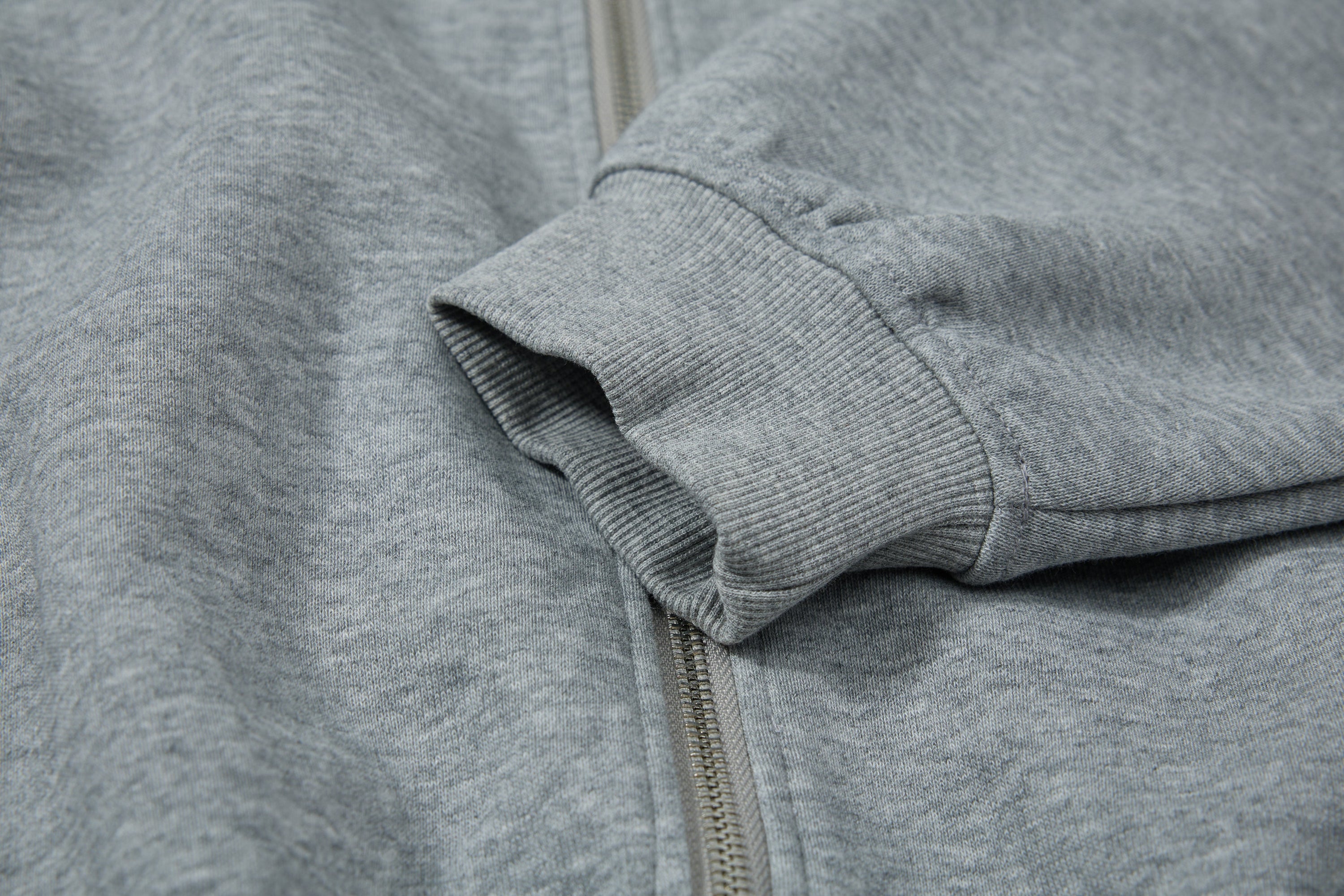 Curved Panel Full-Zip Hoodie | Relaxed Streetwear Fleece