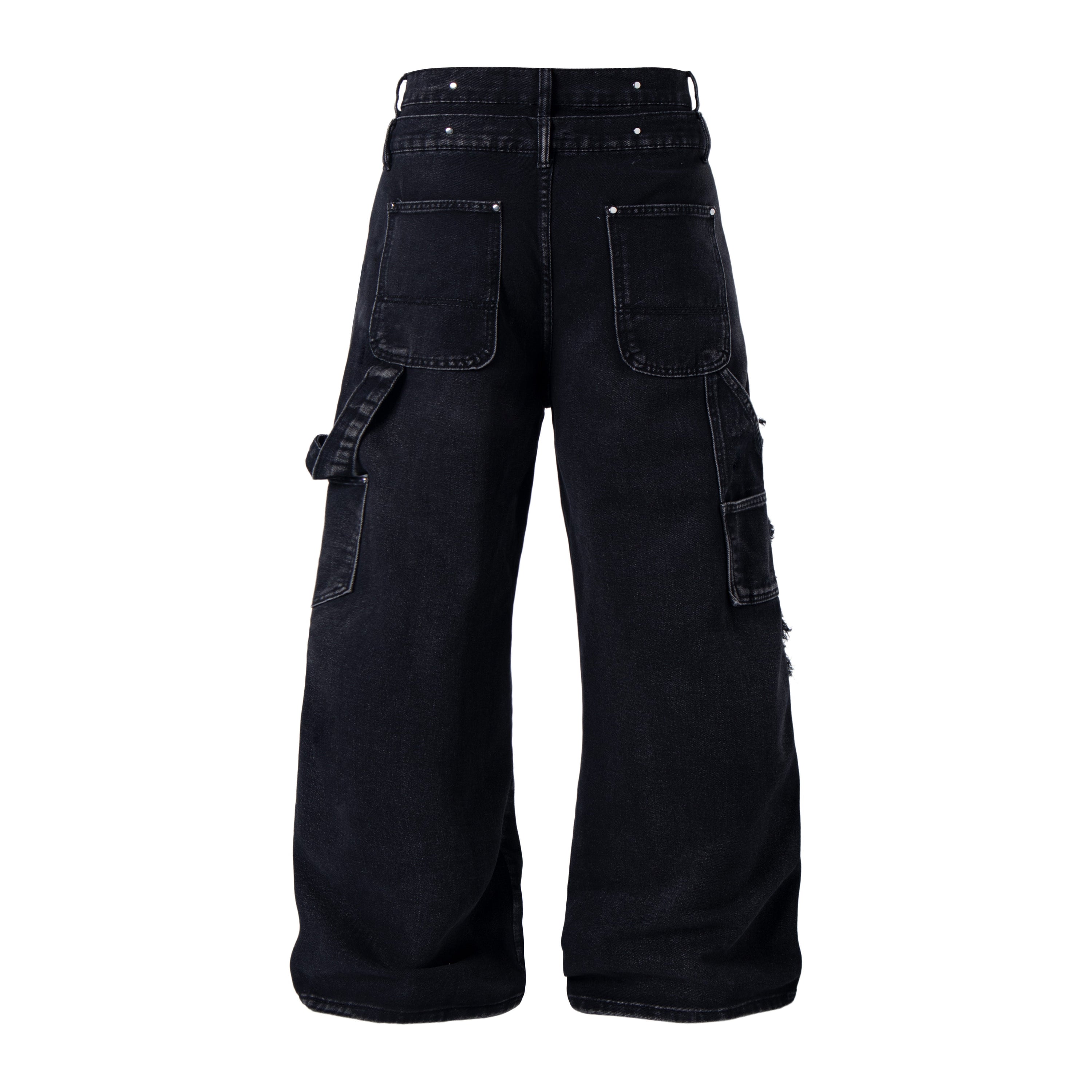 Omirad Distressed Panel Denim Pants | Streetwear Jeans