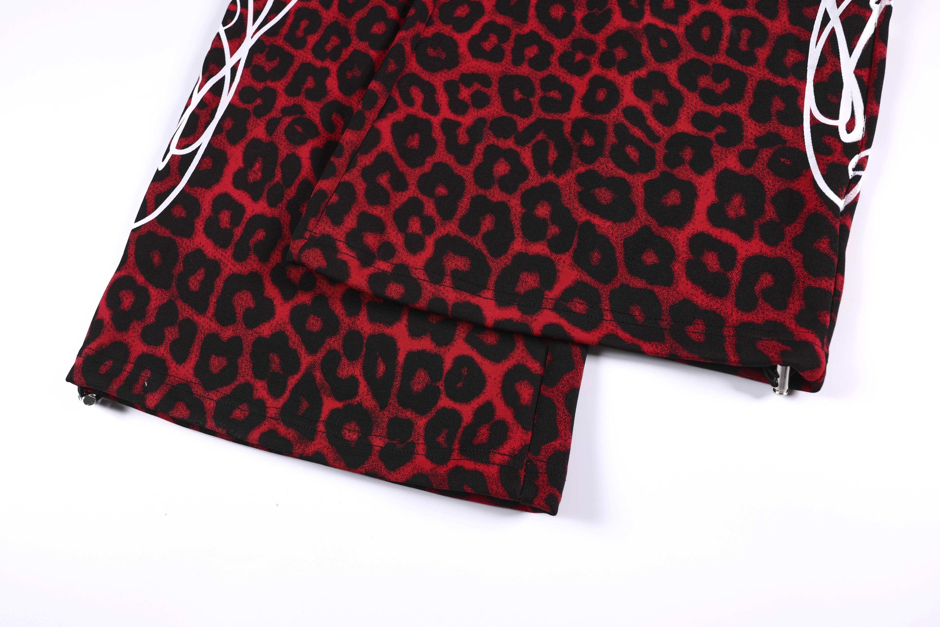 Omirad Leopard Panel Sweatpants | Wide-Leg Streetwear