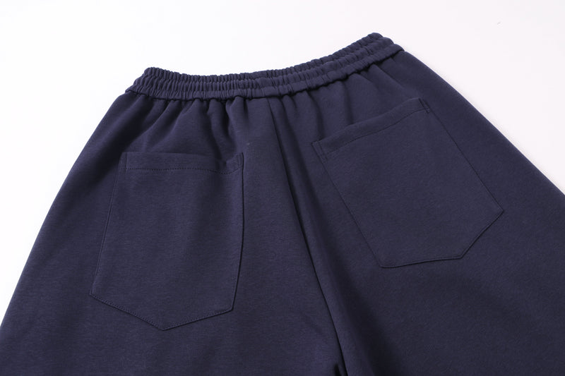 Omirad Horse Emblem Wide-Leg Sweatpants | Navy