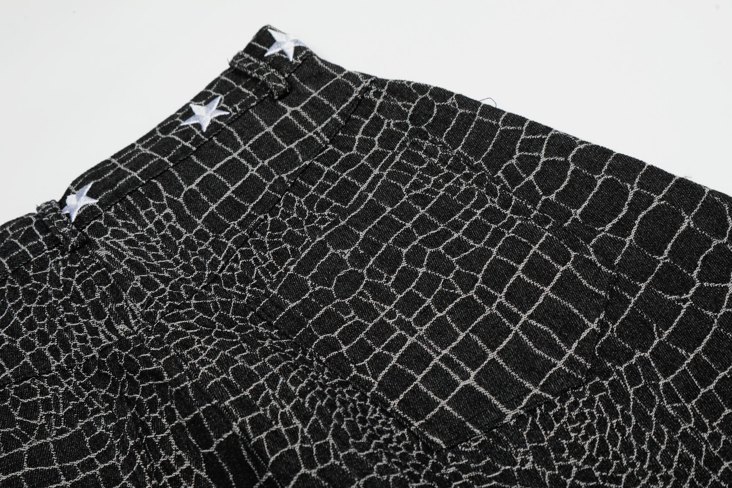 Omirad Croc-Star Balloon Wide-Leg Pants | Star Detail