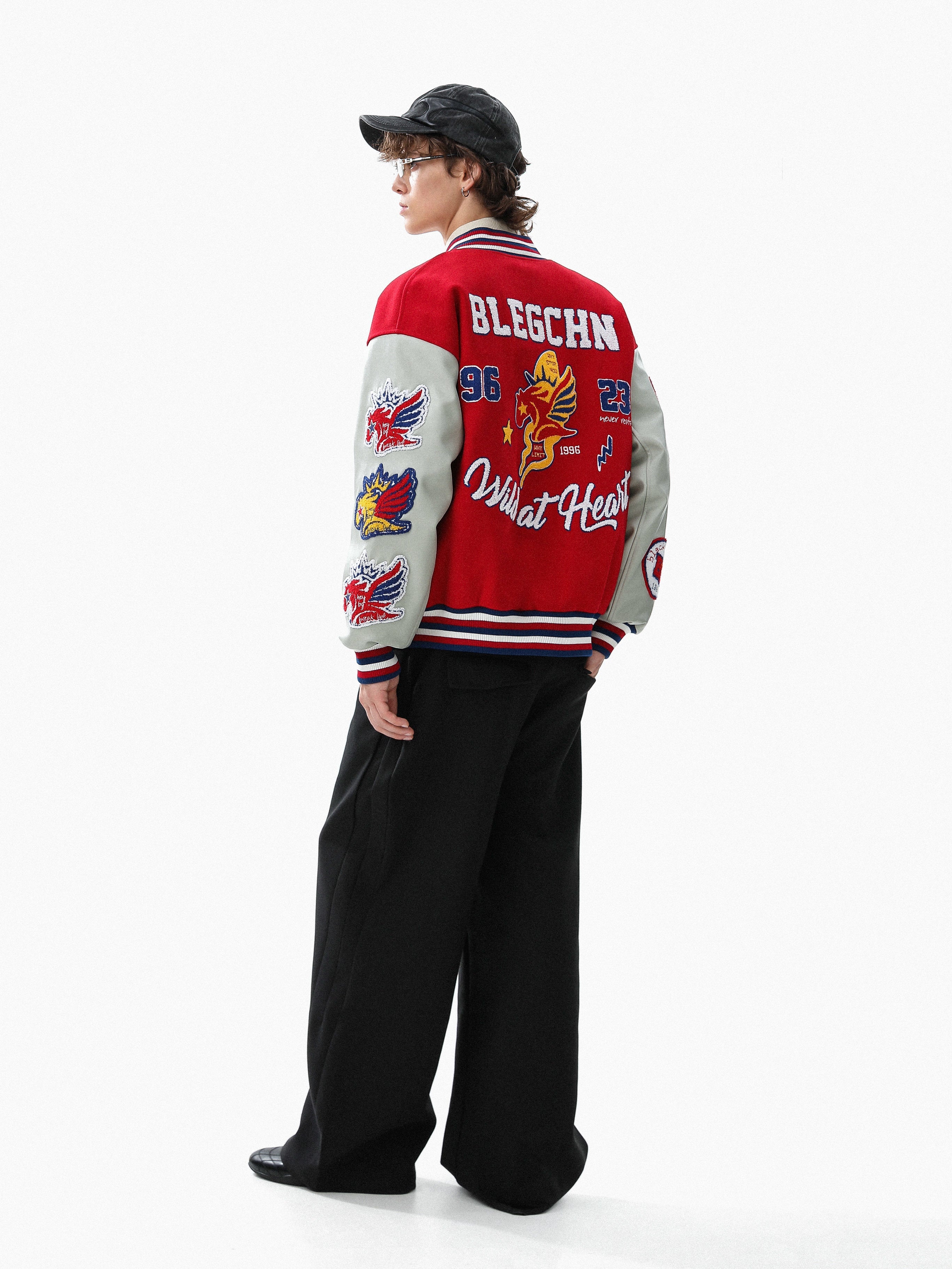Wild at Heart Embroidered Varsity Jacket | Streetwear Bomber