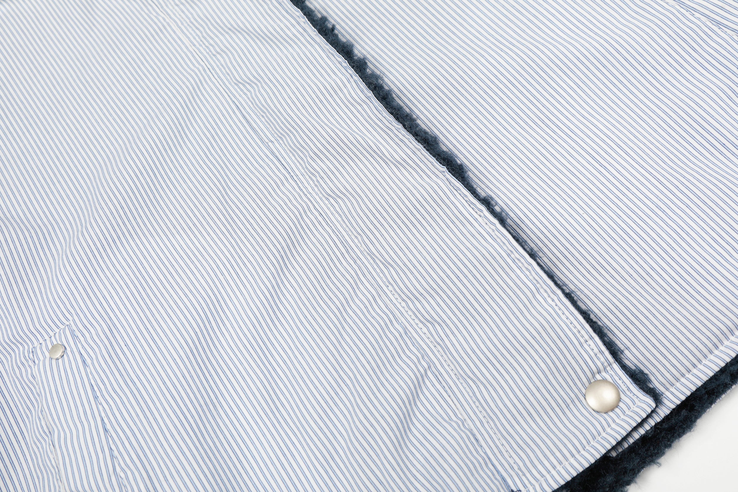 Reversible Sherpa & Striped Corduroy Jacket | Cropped Fit