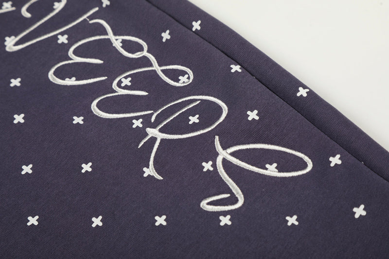 Star Print Wide-Leg Sweatpants with Plush Star Charm