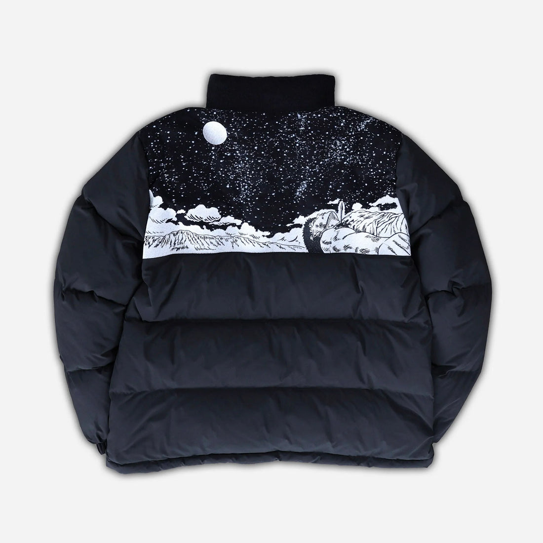 Berserk Anime Inspired Puffer Jacket | Premium Embroidered Black Streetwear Coat