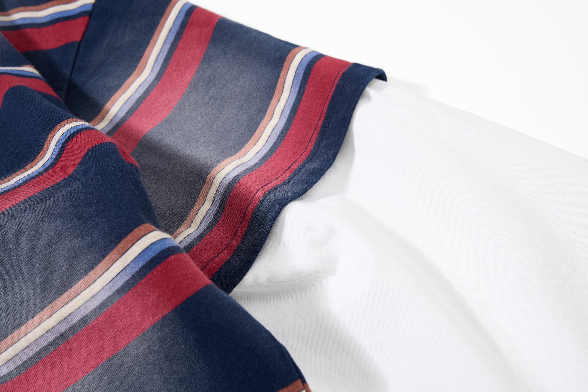 Artista Layered Stripe Rugby Polo Long-Sleeve Shirt