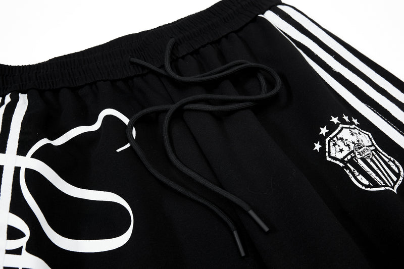 Omirad Script Stripe Wide-Leg Sweatpants | Streetwear