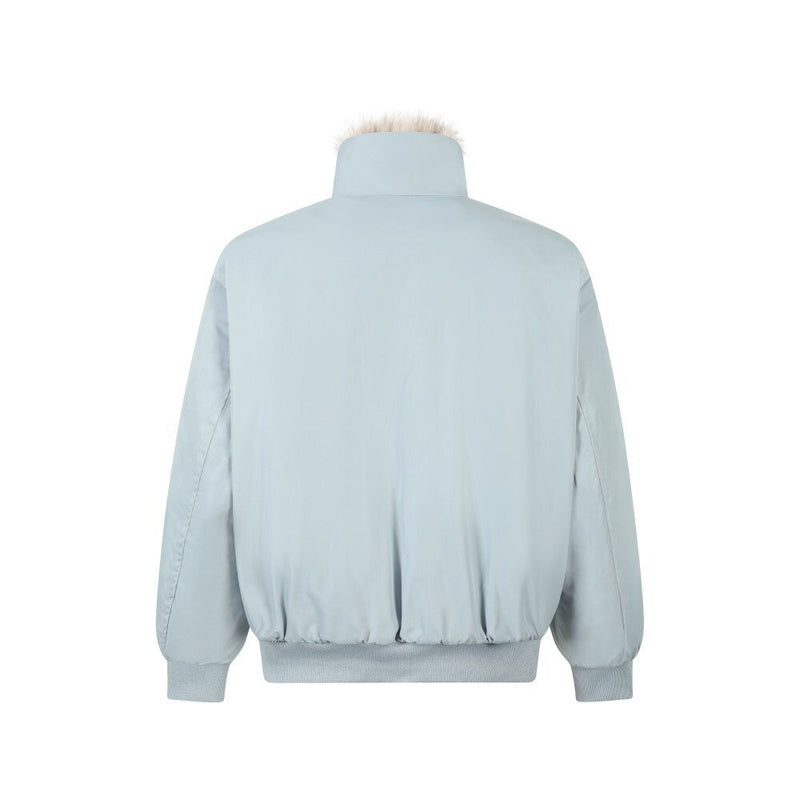 Faux Fur Lined Bomber Jacket | Oversized Winter Utility Coat