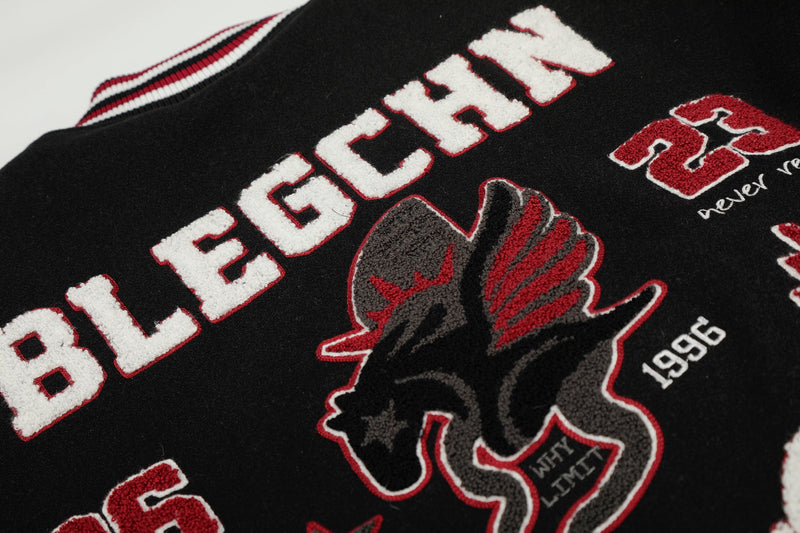 Wild at Heart Embroidered Varsity Jacket | Streetwear Bomber