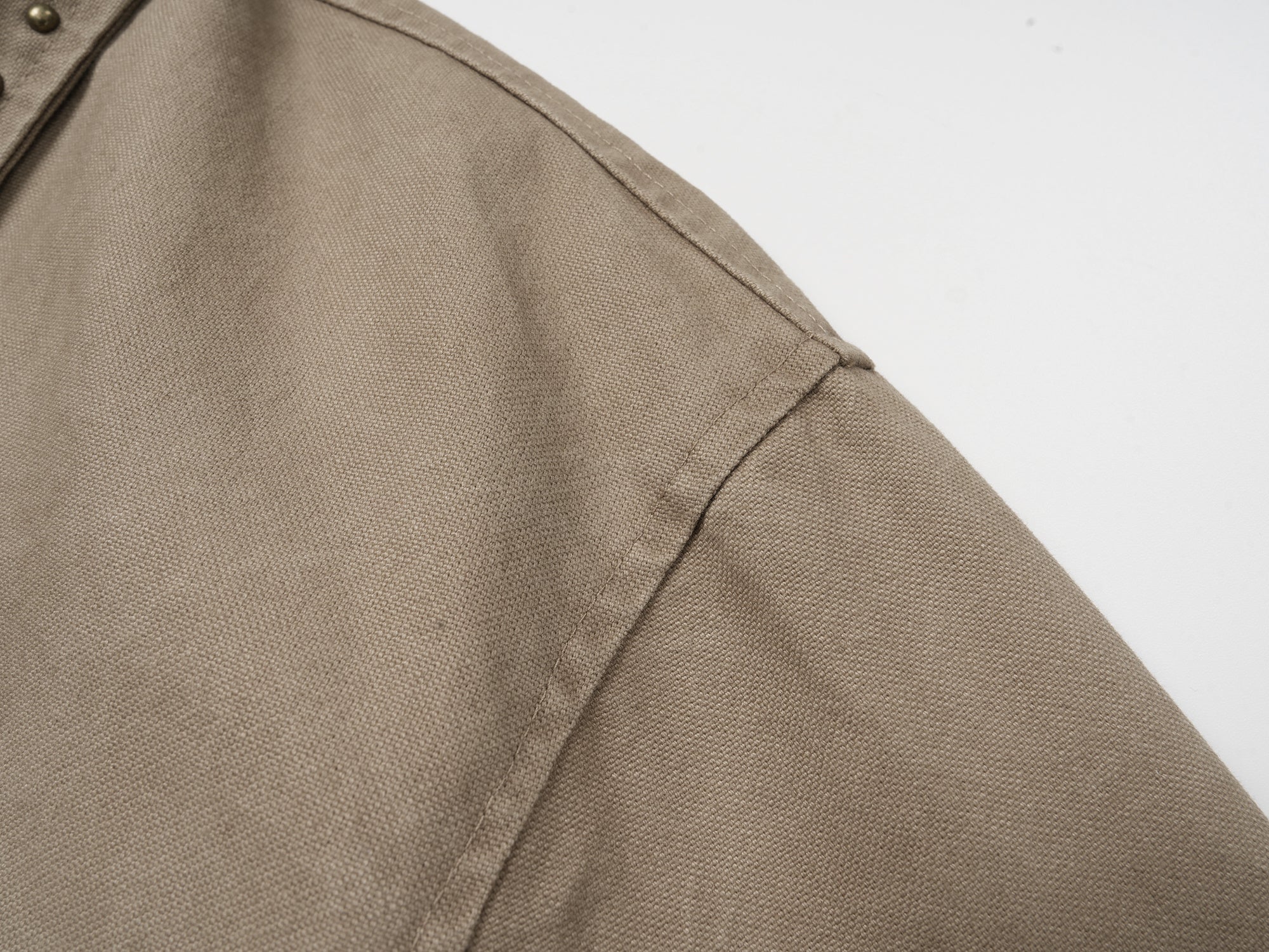 Studded Vintage Work Jacket | Washed Cotton Zip-Up