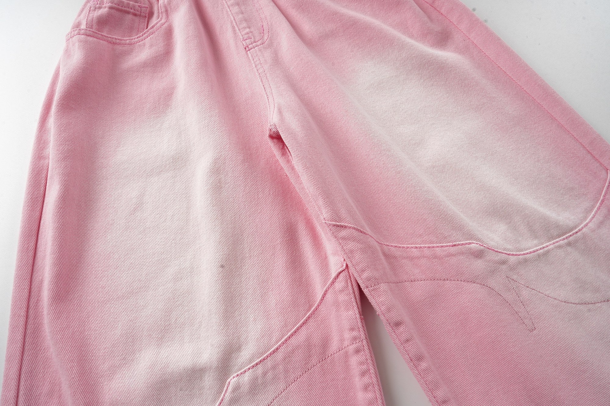 Omirad Pink Washed Wide-Leg Jeans | Y2K Streetwear Denim