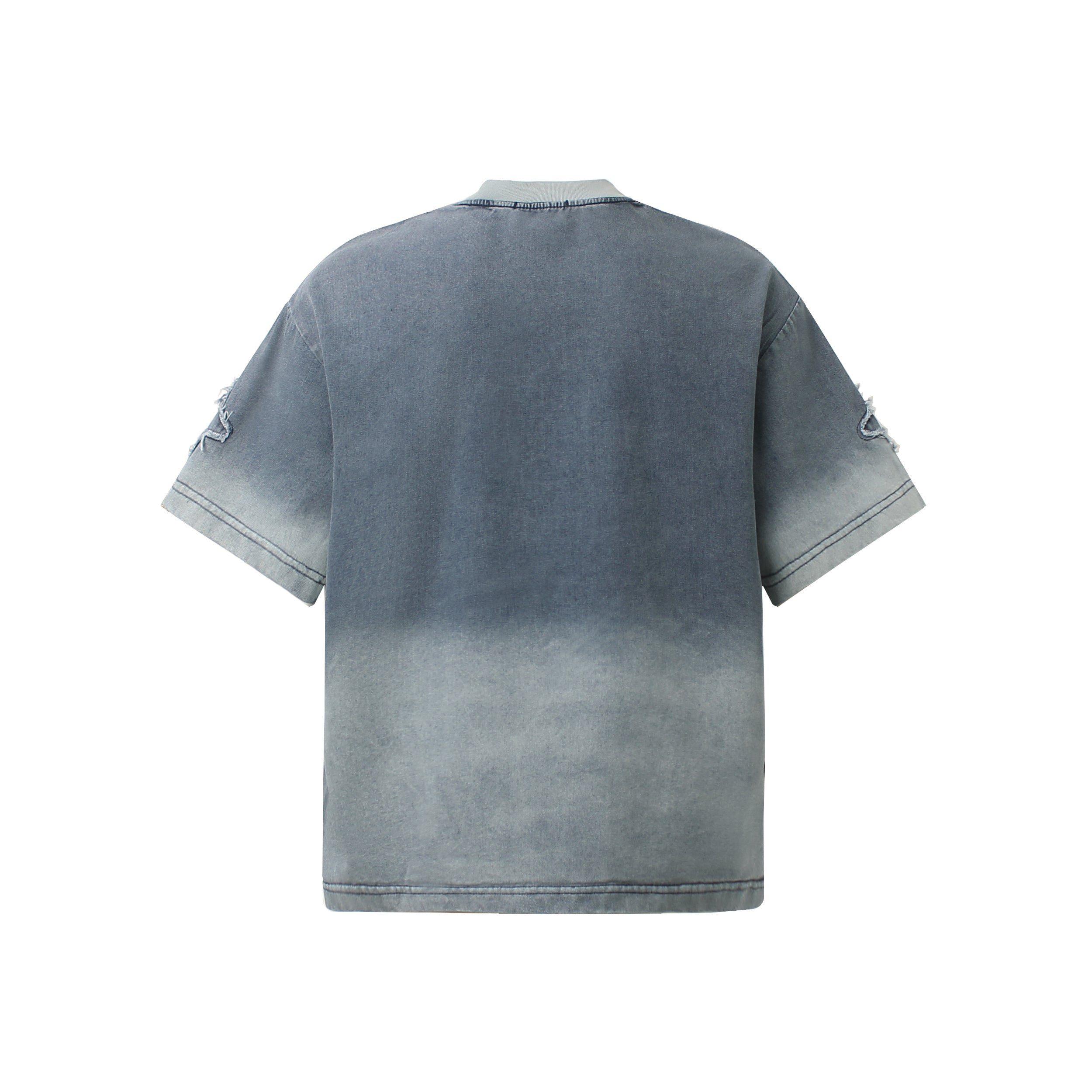 Distressed Star Patch Graphic T-Shirt | Vintage Washed Streetwear