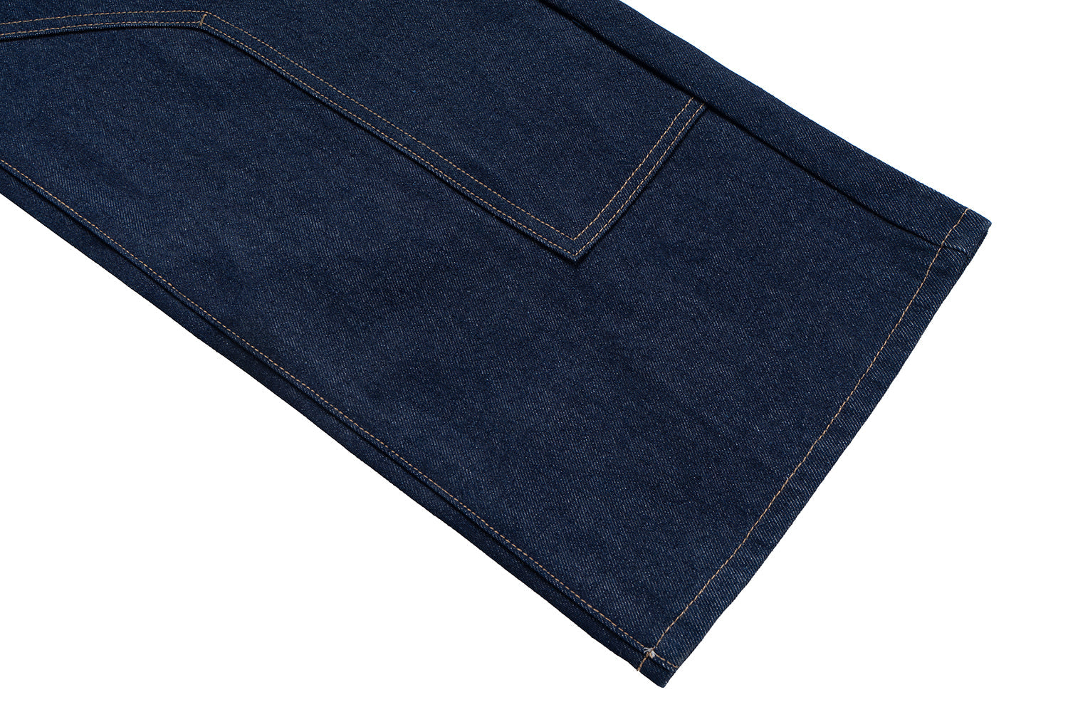 Omirad Curved-Cut Raw Indigo Denim Jeans | Barrel Fit