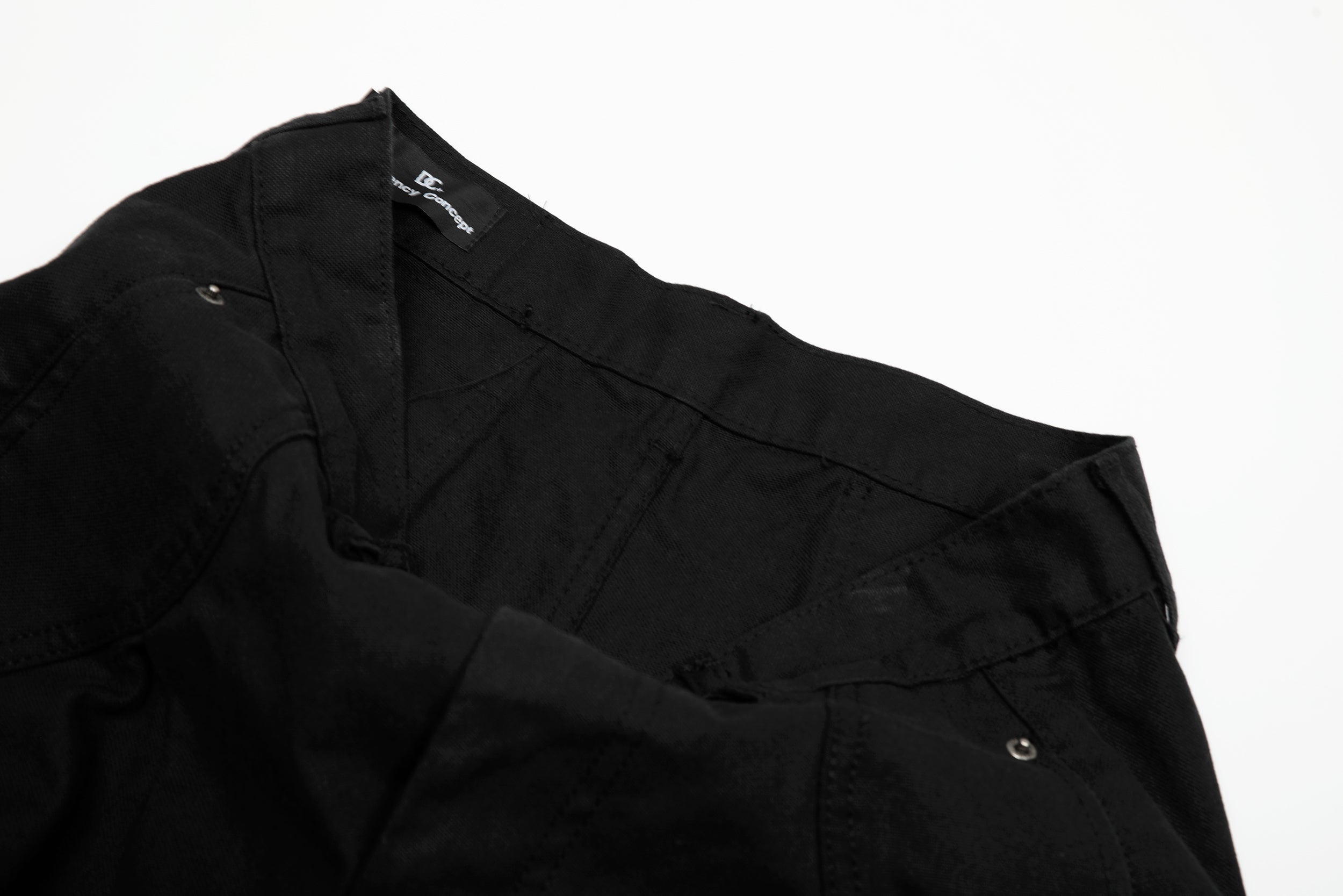 Sculpted Wide-Leg Pants | Curved Panel Cotton Trousers