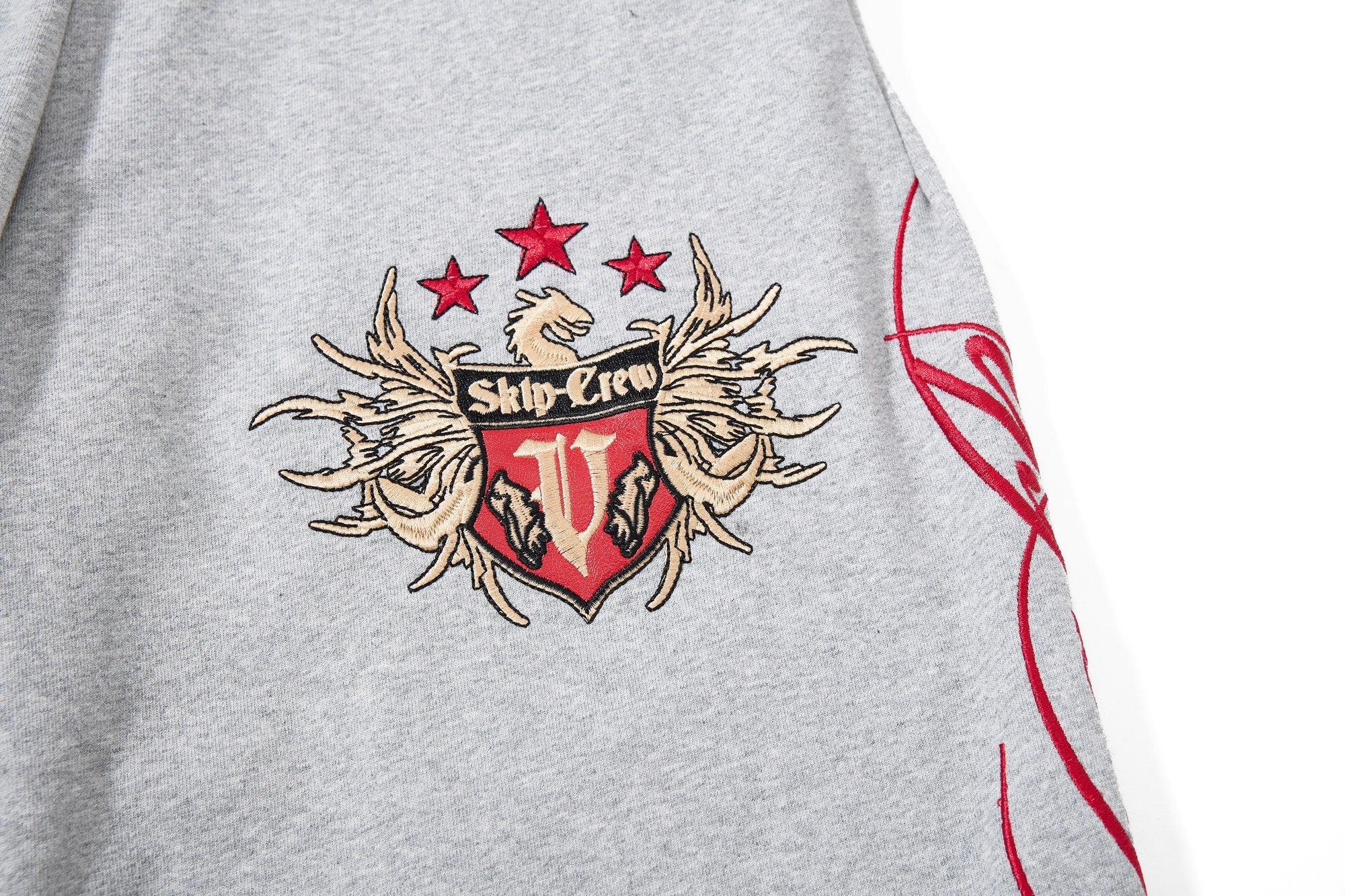 Varsity Crest Wide-Leg Sweatpants | Streetwear Joggers