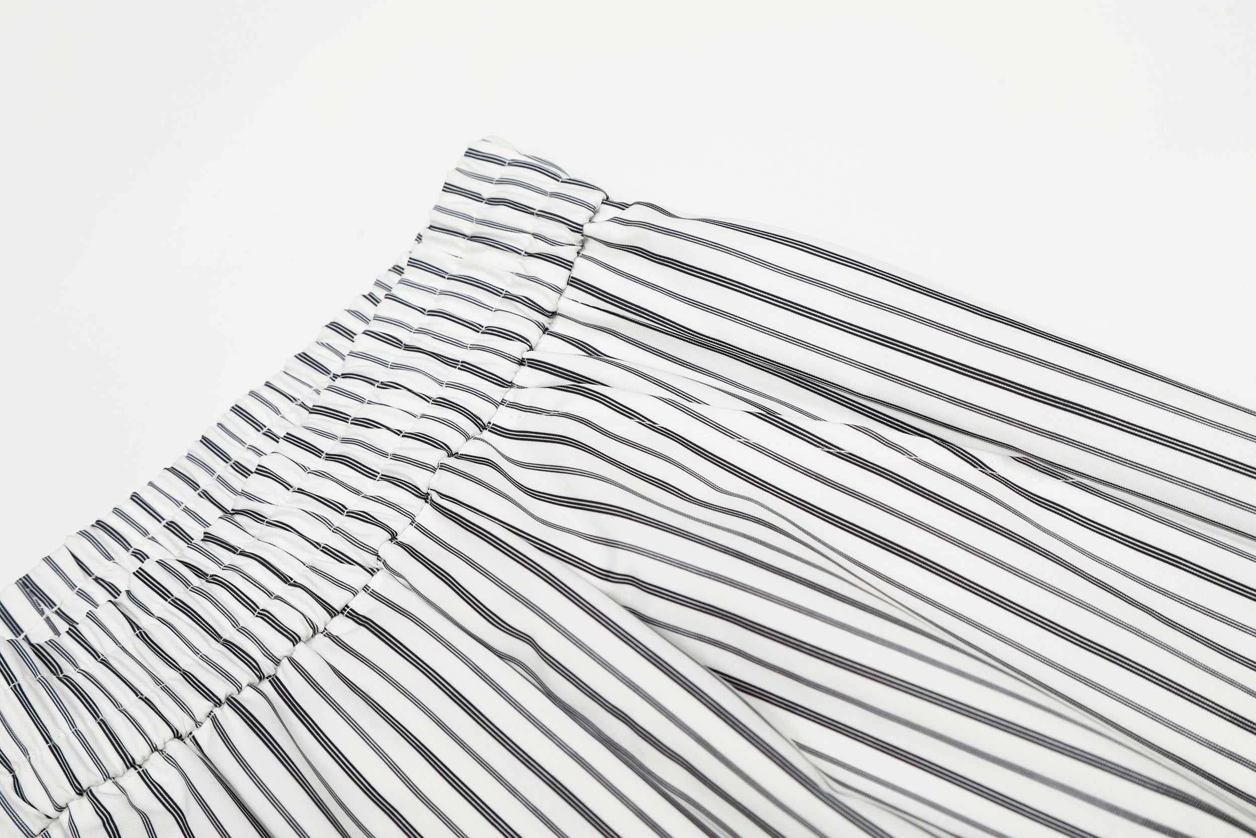 Striped Wide-Leg Relaxed Pants | Elastic Waist Lounge Trousers