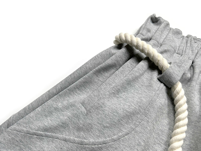 Omirad Rope-Tie Sculpted Wide-Leg Sweatpants | SEAKOFF