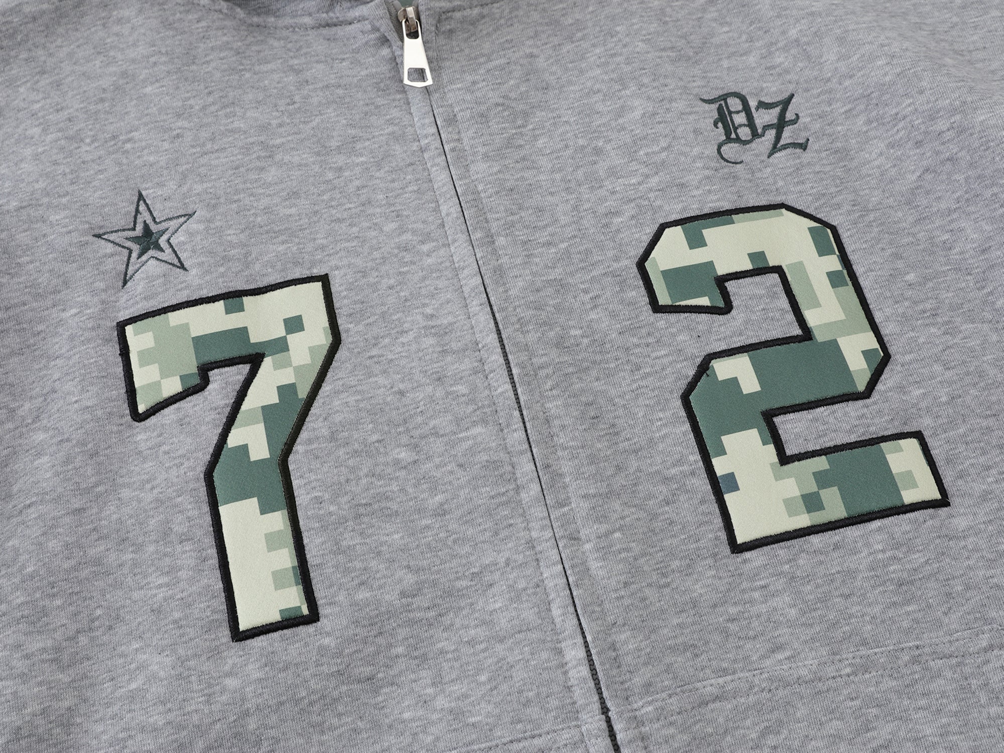 Omirad Camo Varsity Zip-Up Hoodie | Military Street Style