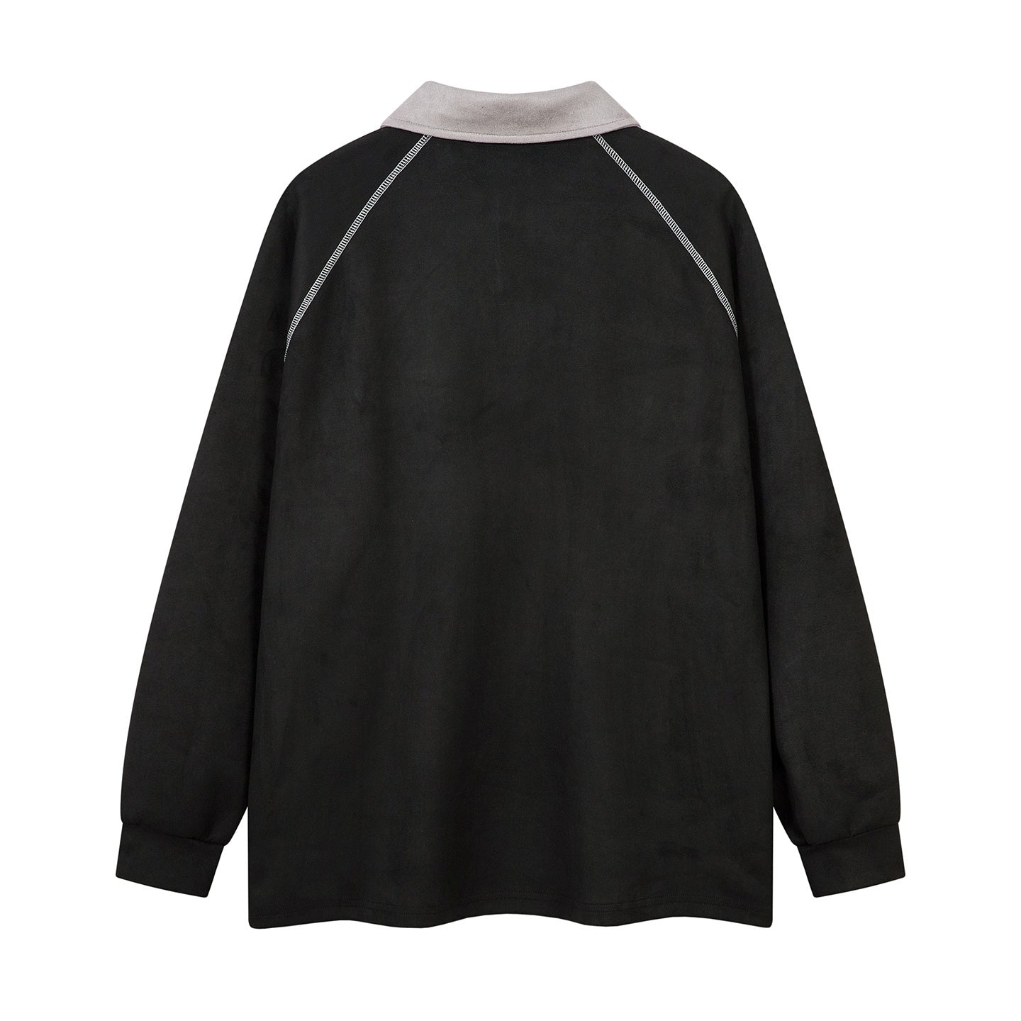 Contrast Panel Racing Long-Sleeve Polo Shirt | Streetwear