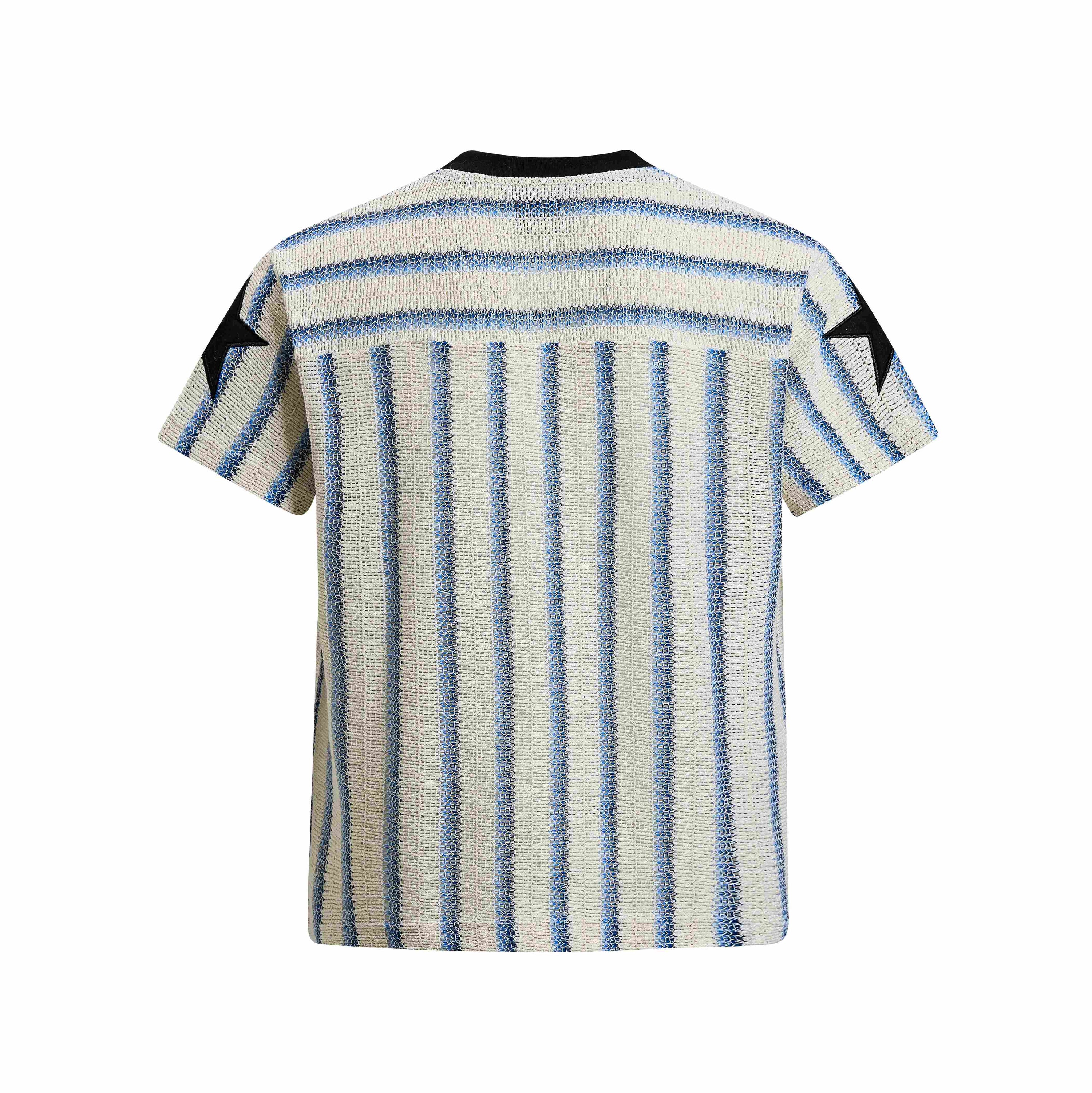 Omirad Varsity Stripe Knit Tee | Collegiate Streetwear