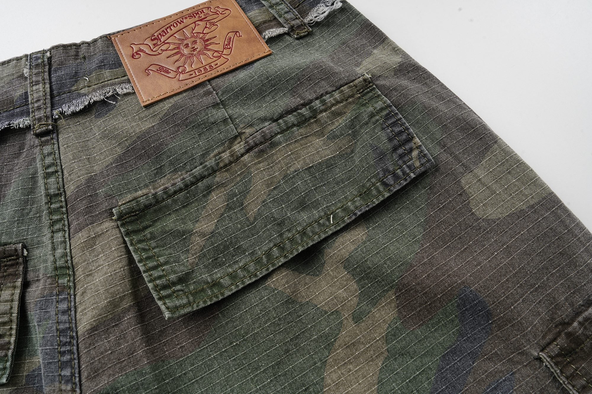 Camouflage Cargo Shorts | Oversized Wide-Leg Streetwear