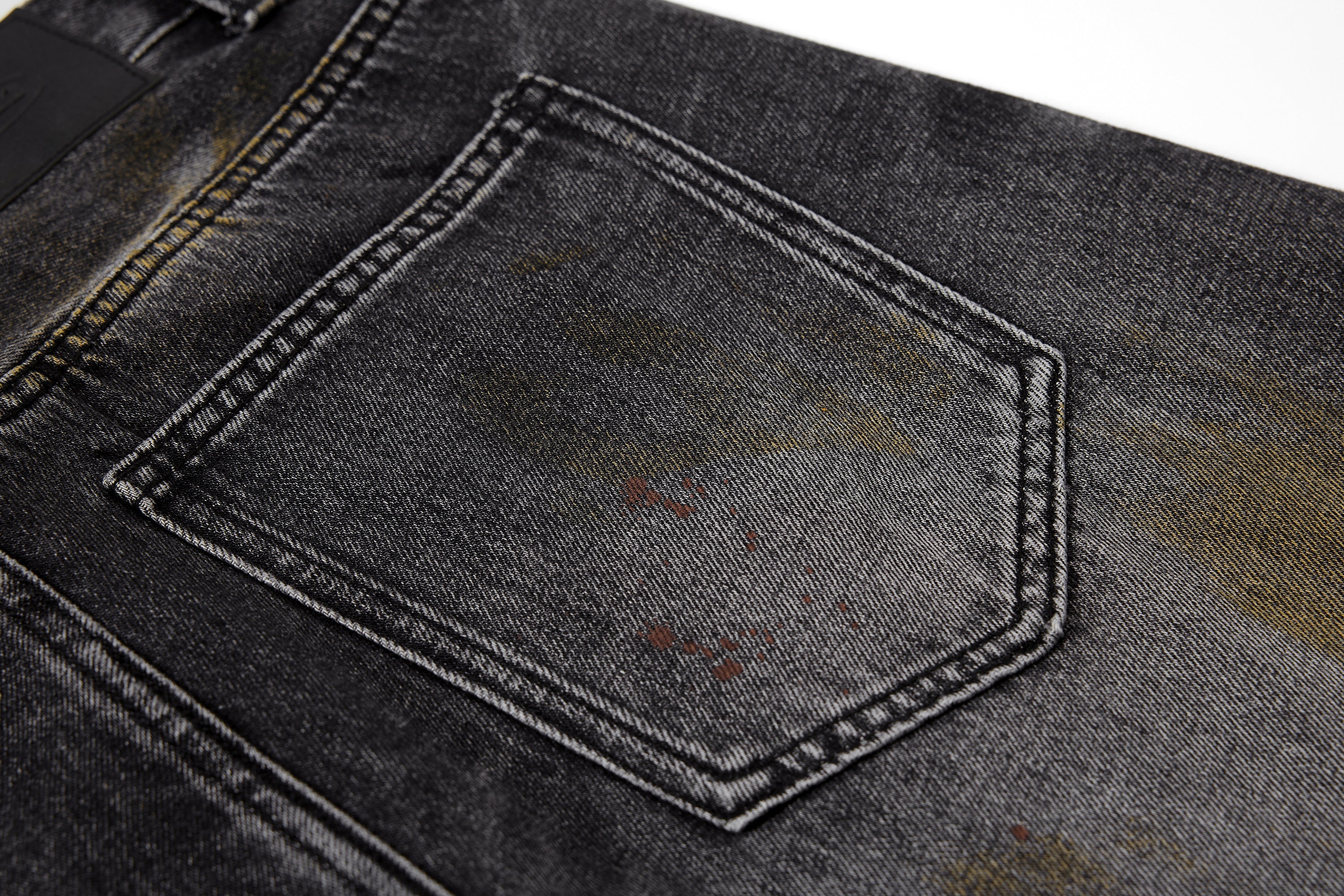 Omirad Vintage Washed Curved Wide-Leg Denim Pants