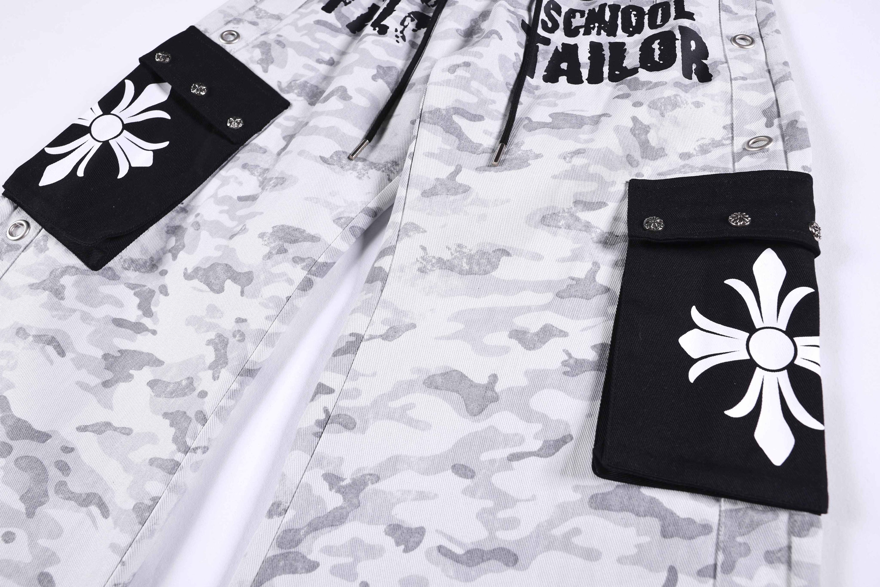 Omirad Camo Graphic Cargo Pants | Wide-Leg Streetwear