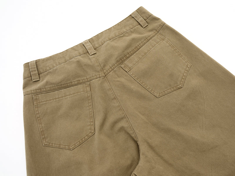 Minimalist Wide-Leg Canvas Trousers | Sculpted Silhouette