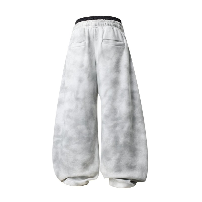 Barcode Graphic Wide-Leg Sweatpants | Streetwear Joggers