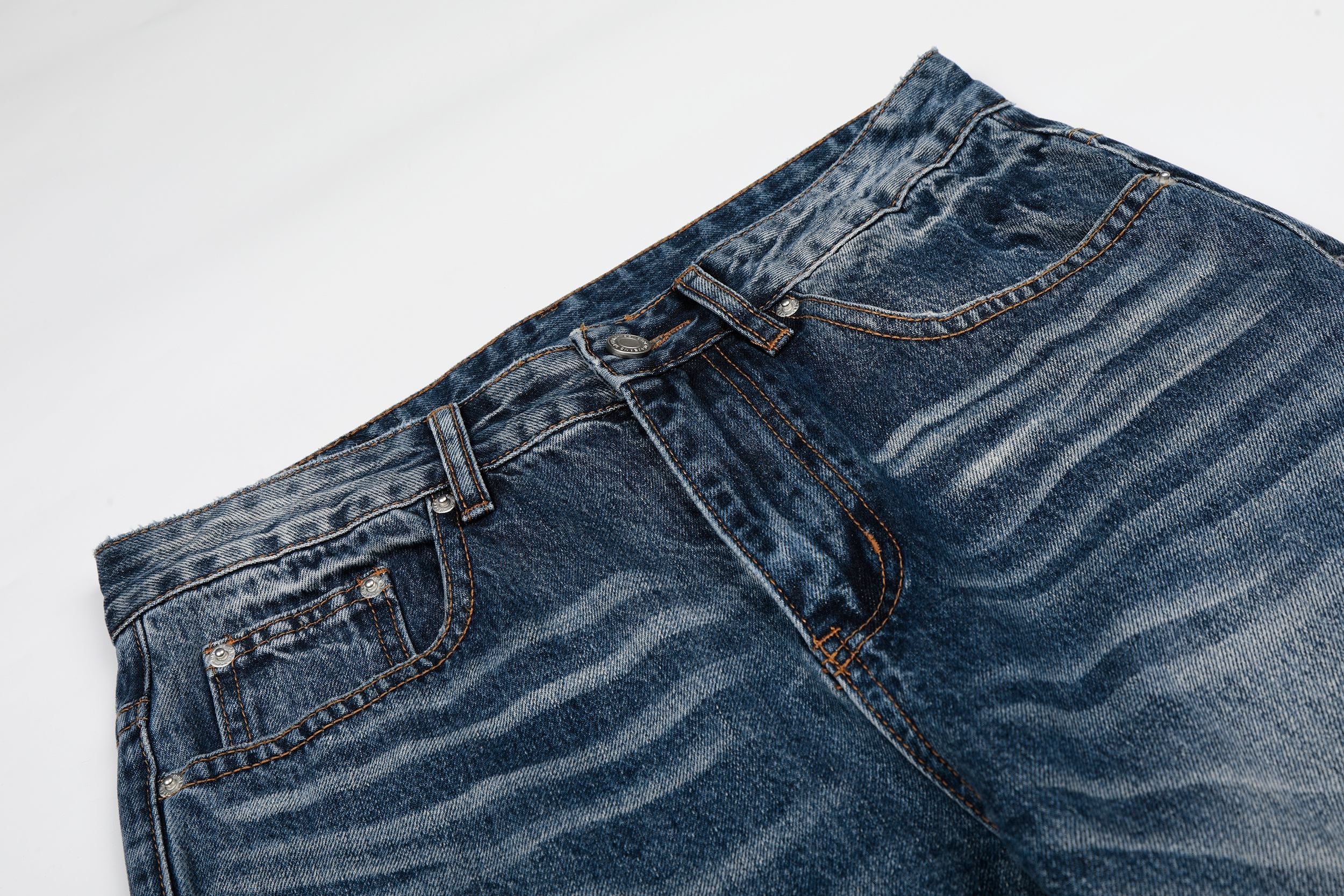 Omirad Vintage Fade Straight-Leg Denim Jeans | 100% Cotton