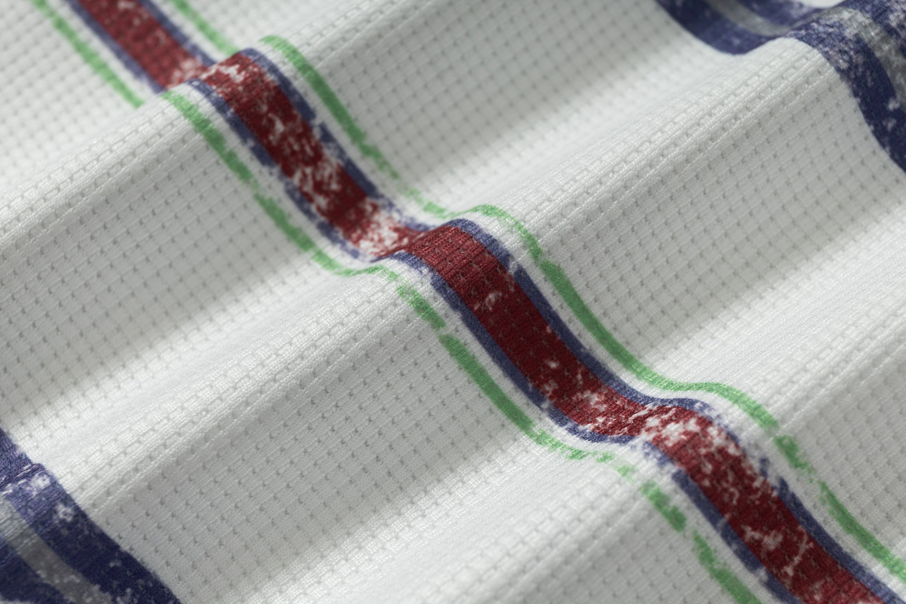 Abstract Graphic Stripe Long-Sleeve Polo Shirt | Streetwear