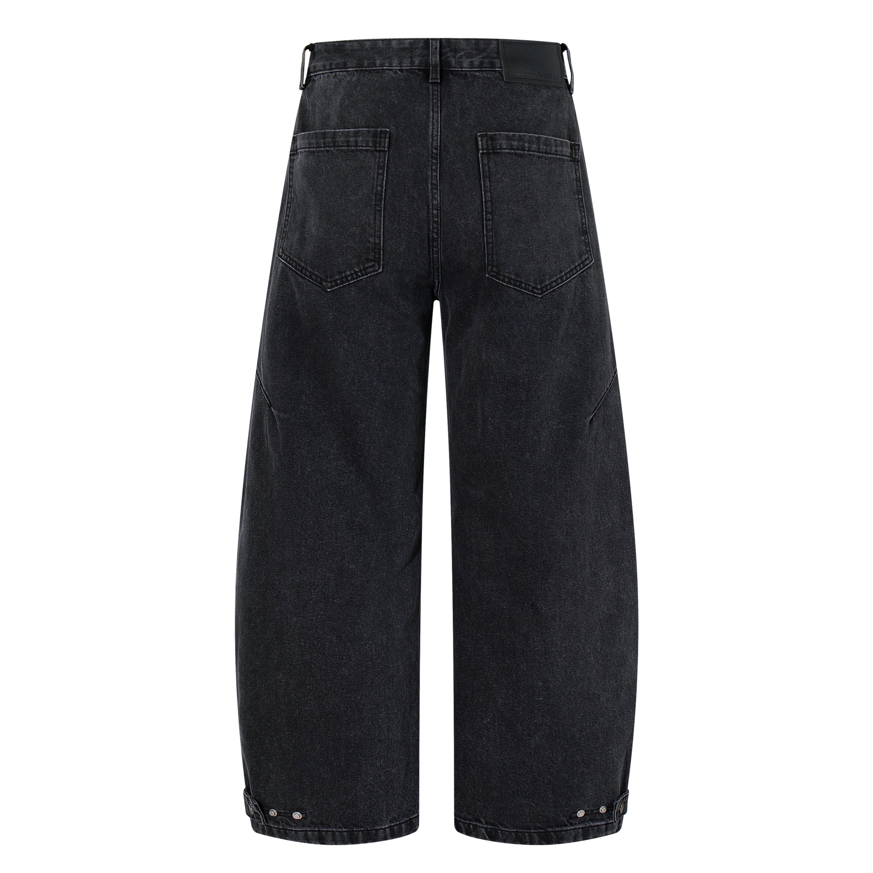 Omirad Paneled Wide-Leg Cargo Denim | Washed Charcoal