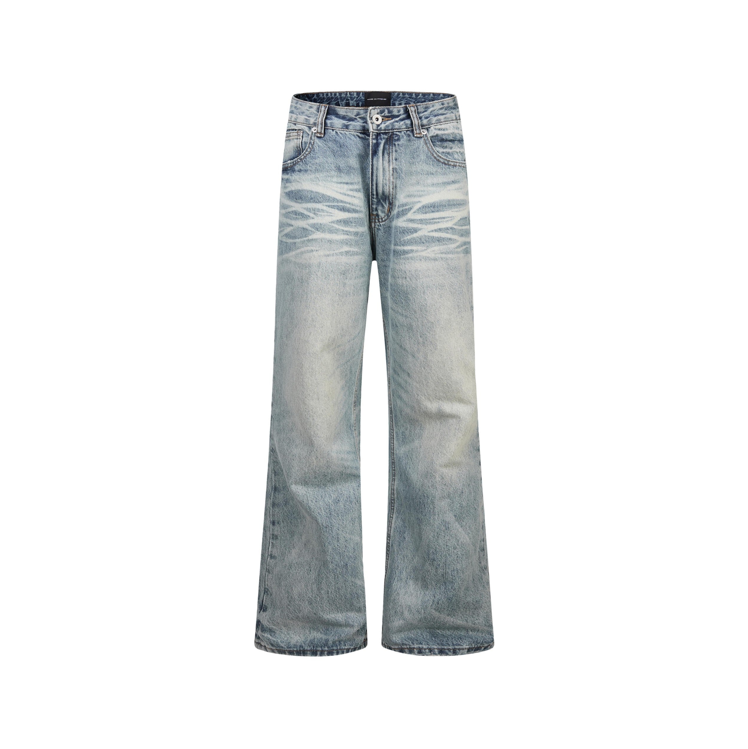 Omirad Vintage Washed Wide-Leg Jeans | Heavy Stonewash Denim