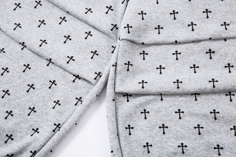 Omirad Cross Print Sweatpants | Gothic Streetwear Joggers
