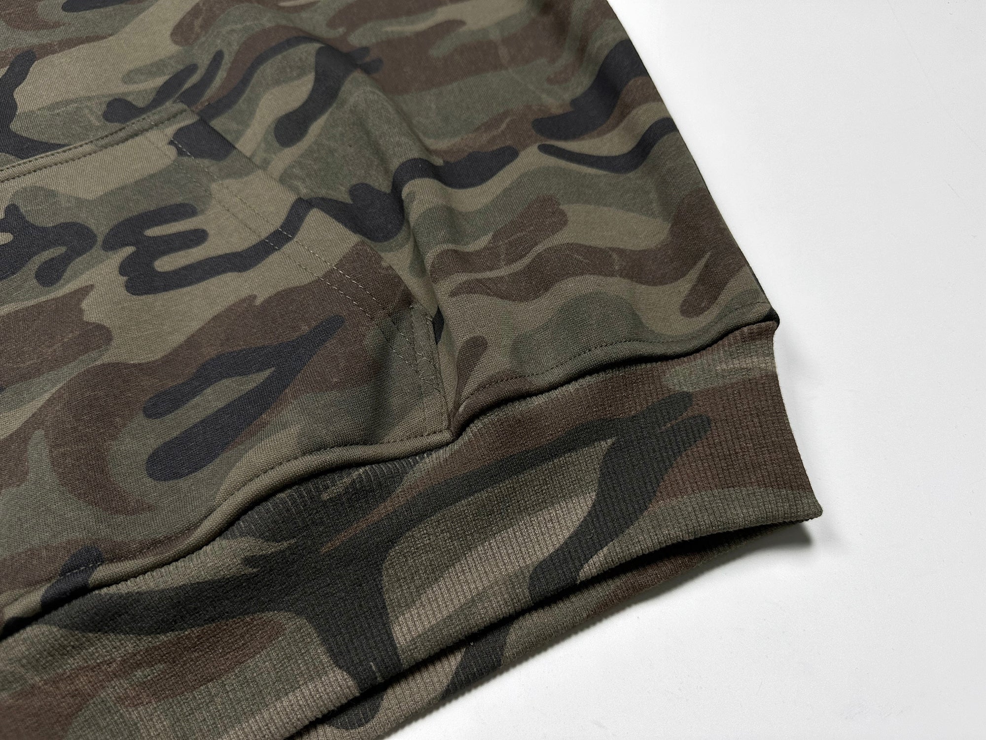 Camo Varsity Zip Hoodie | Military Print Streetwear