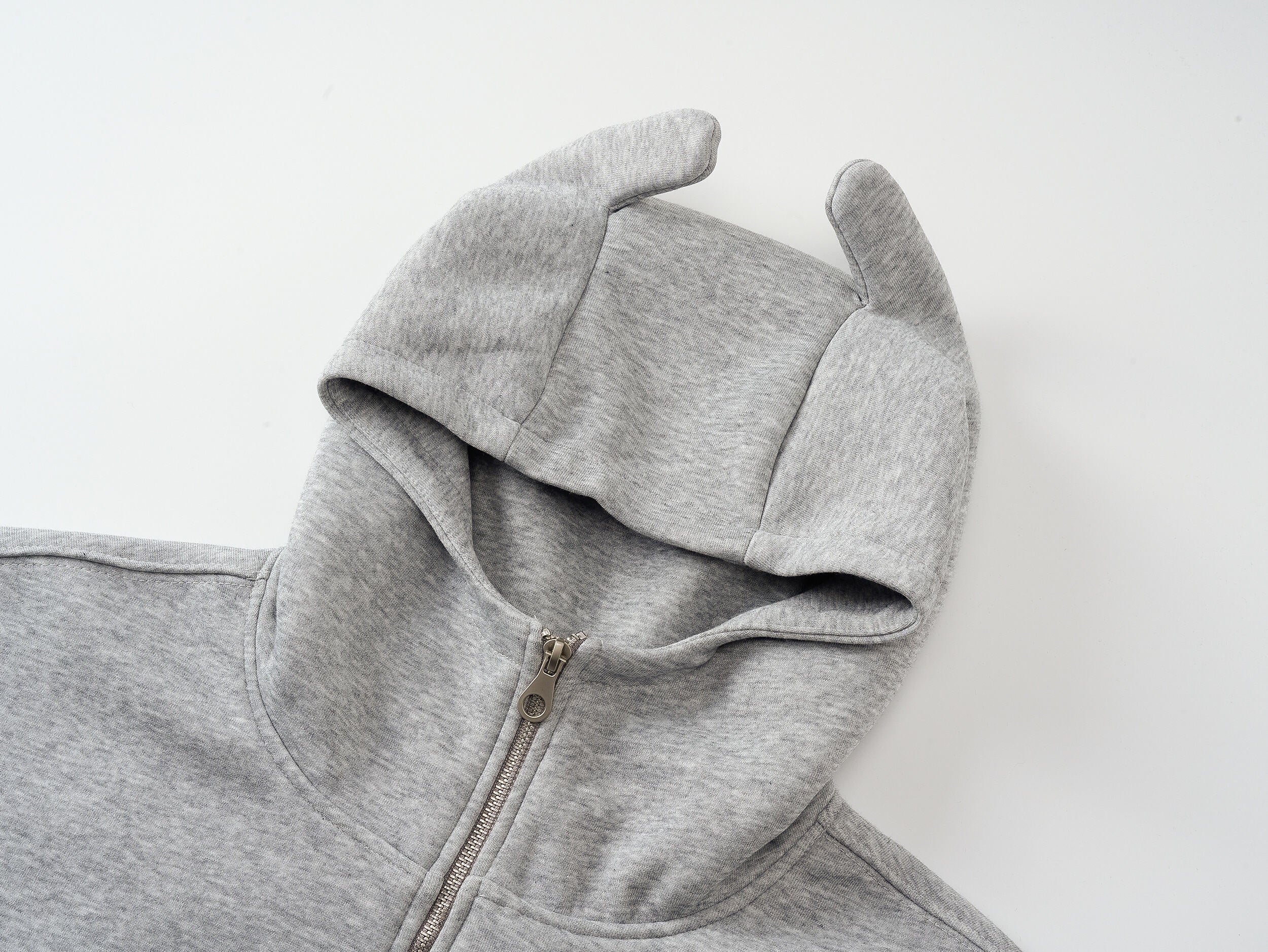 Devil-Horn Gothic Crest Zip Hoodie | Streetwear Statement