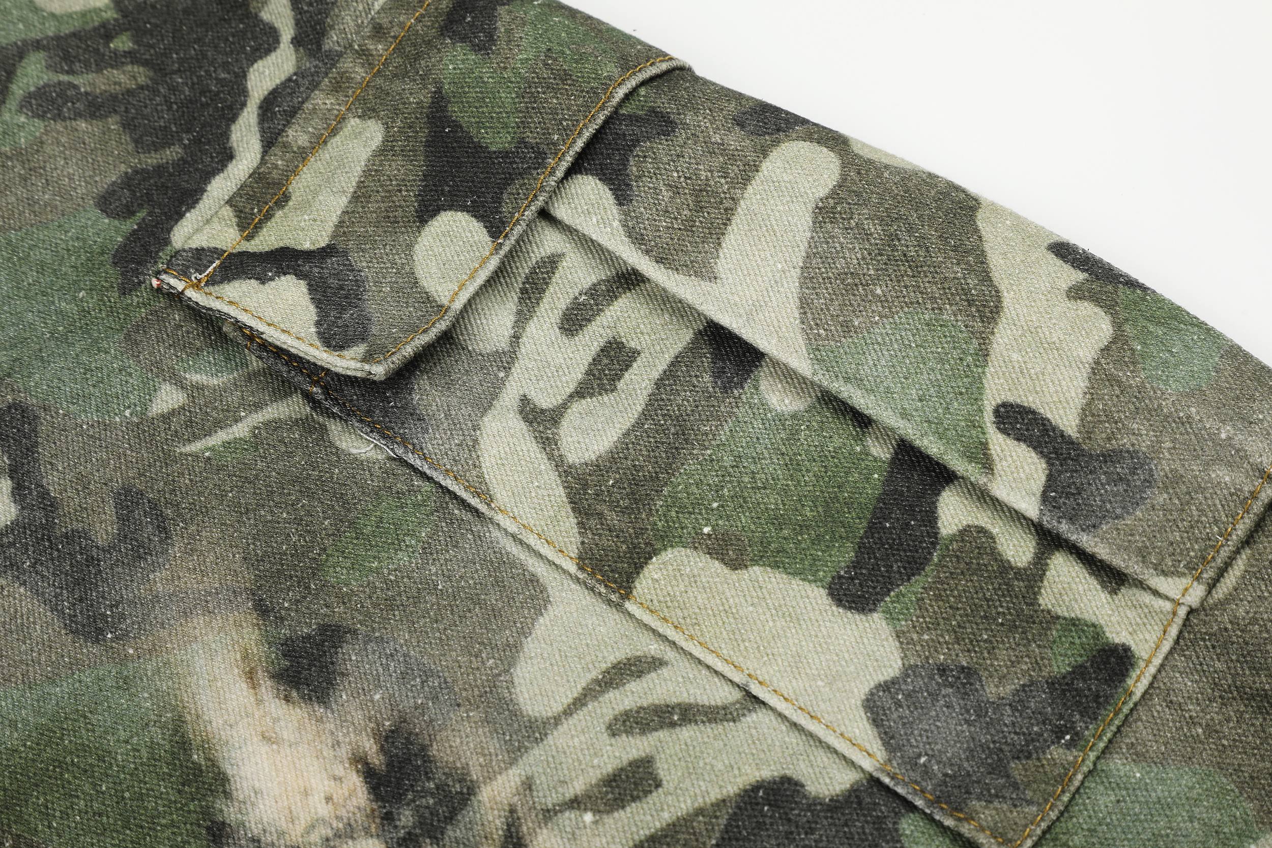 Omirad Leopard Camo Cargo Shorts | Streetwear Utility