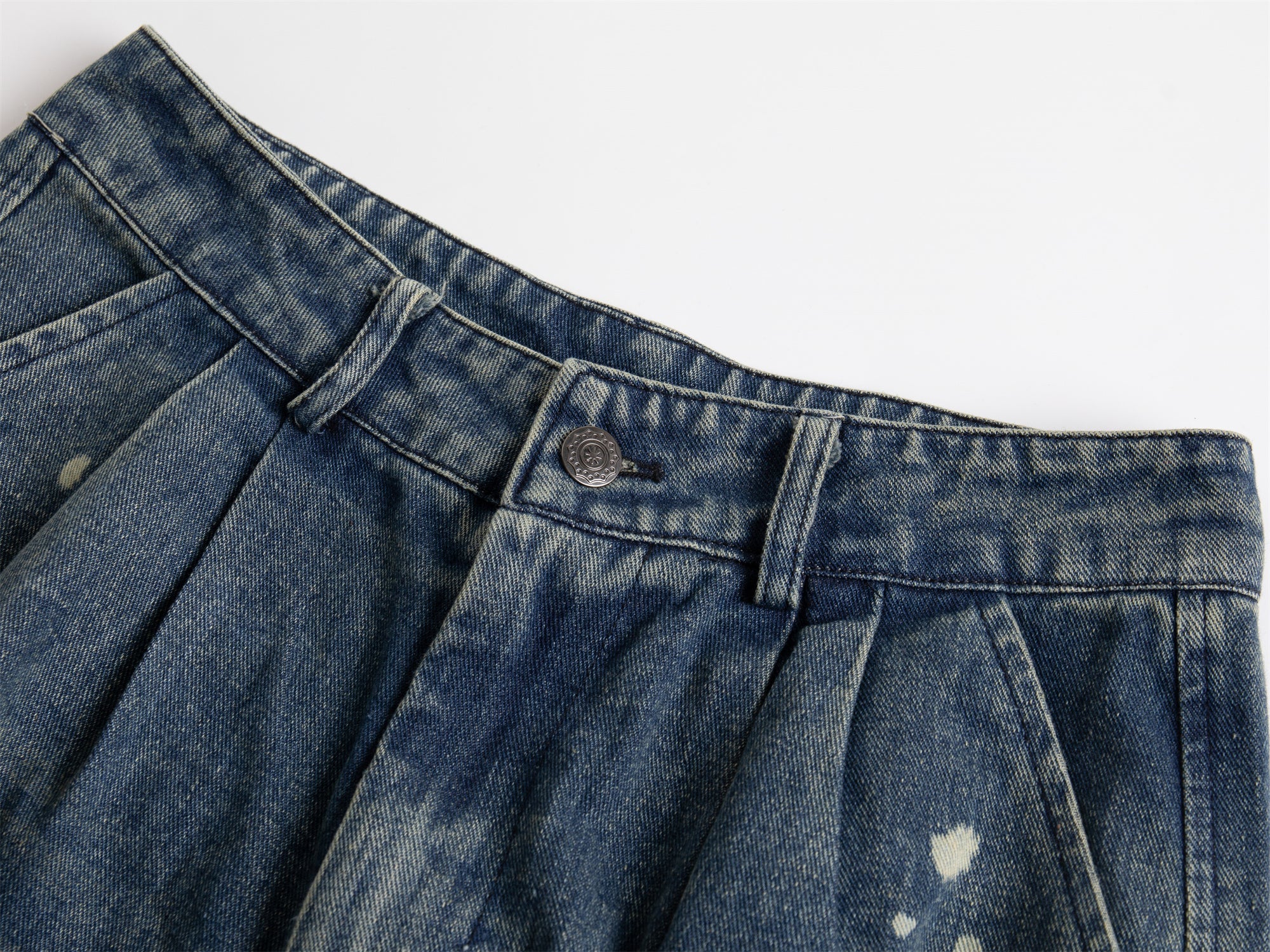Omirad Vintage Cargo Denim Shorts | Distressed Wide Leg