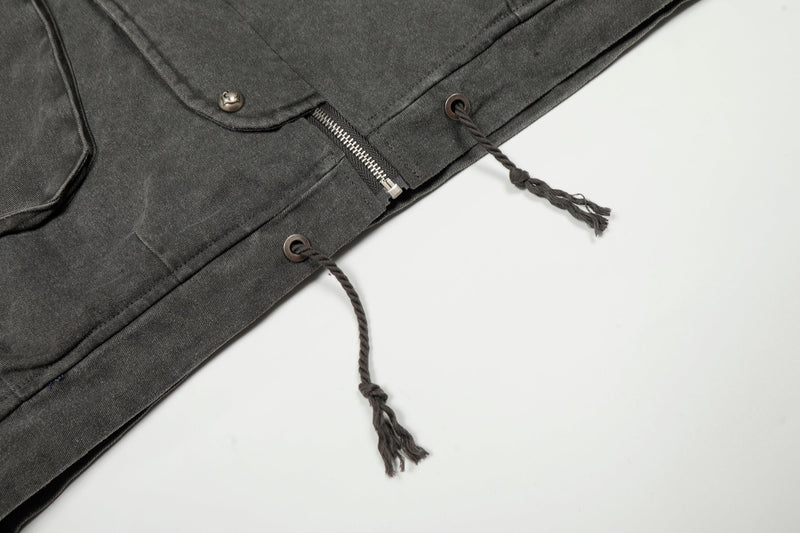 Washed Utility Hooded Jacket | Vintage Military Style