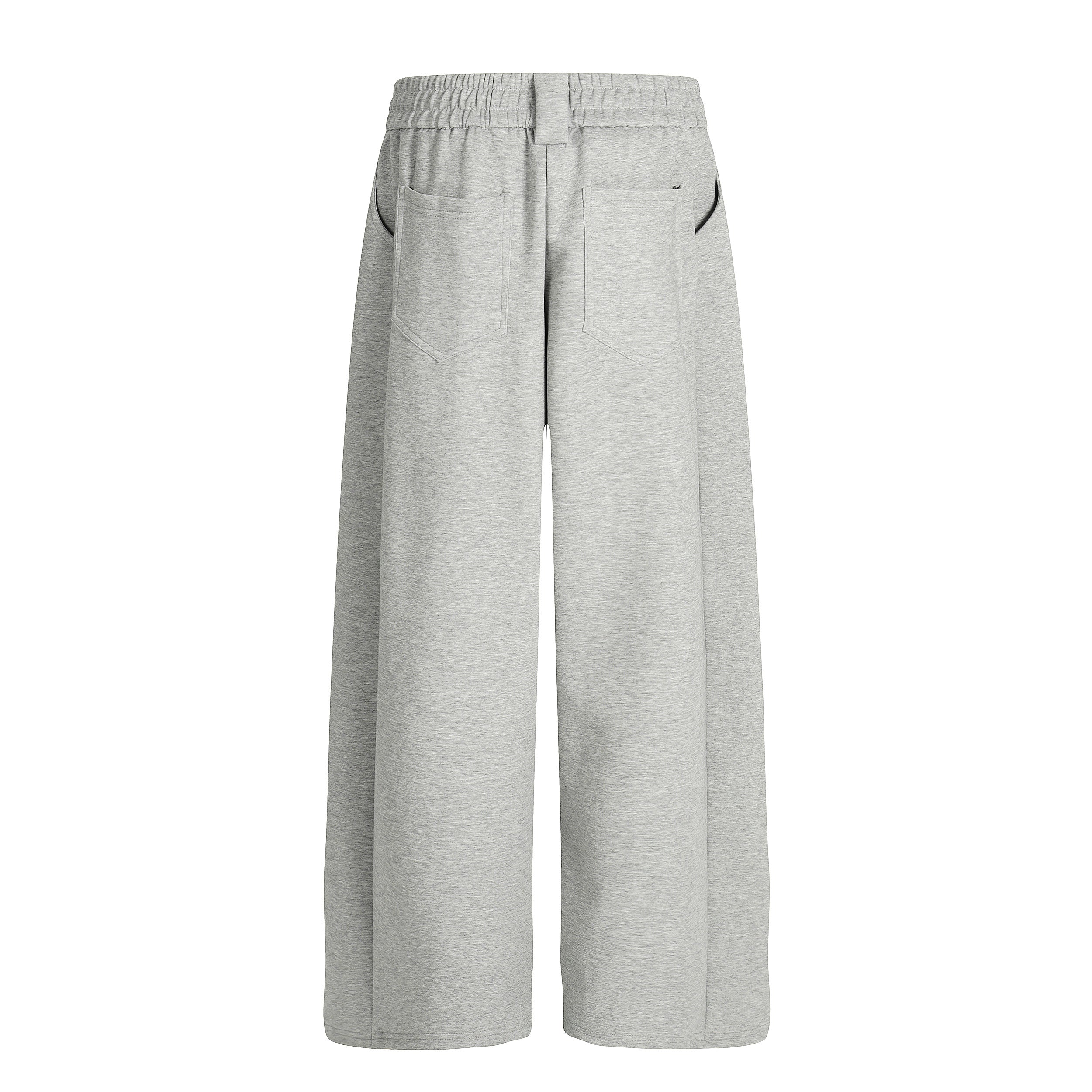 Omirad Pleated Relaxed Wide-Leg Pants – Light Grey