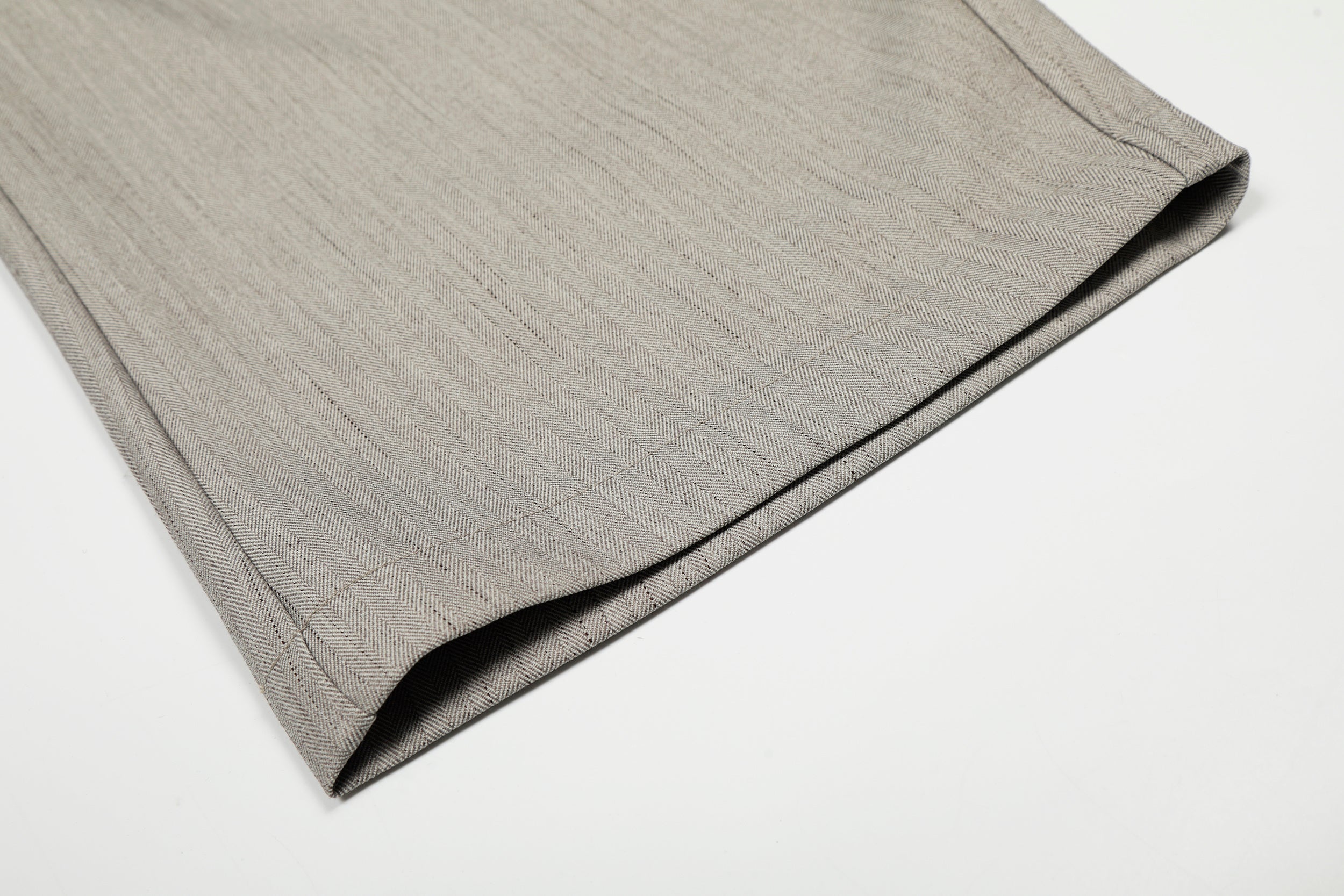 Omirad Wide-Leg Tailored Trousers | Light Grey Barrel Pants