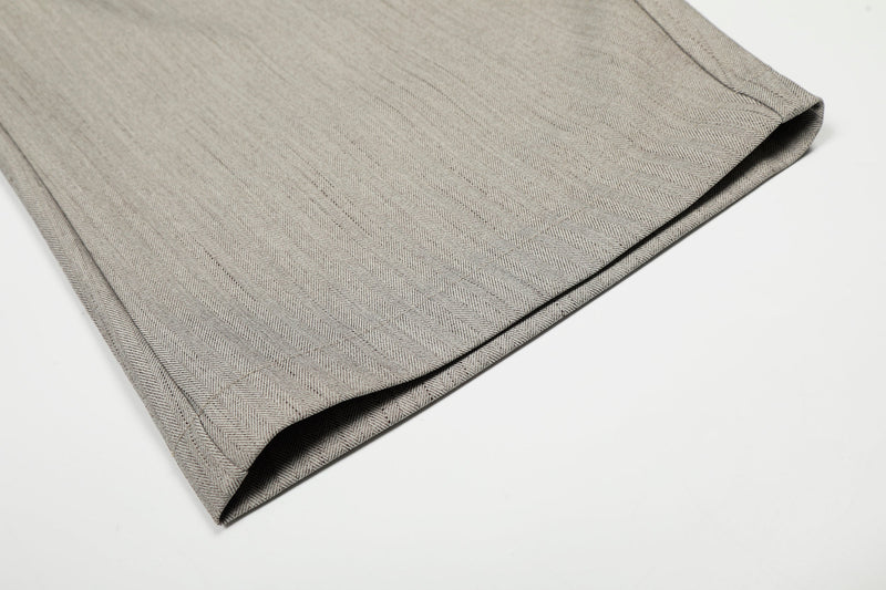 Omirad Wide-Leg Tailored Trousers | Light Grey Barrel Pants