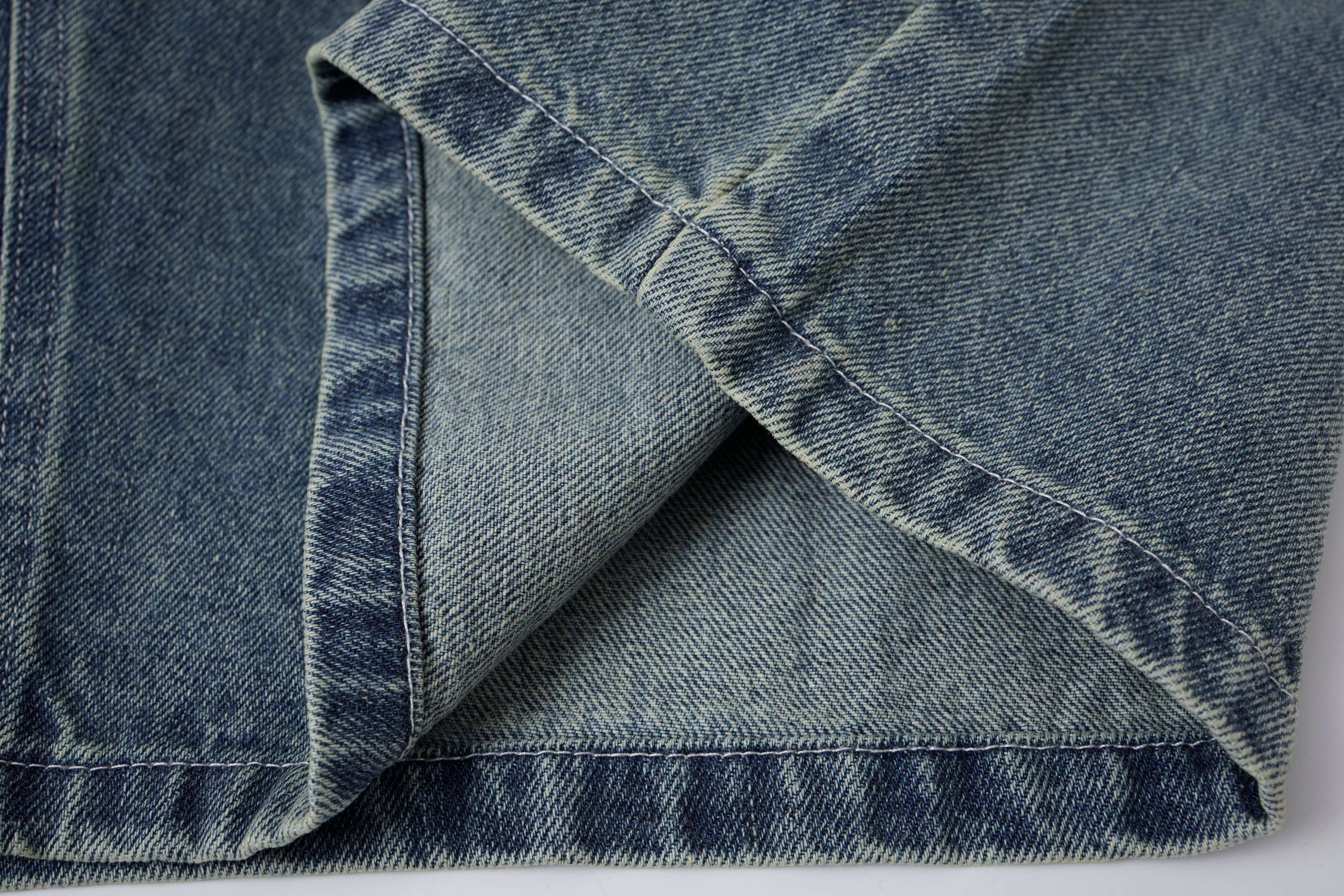 Spiderweb Panel Strap Denim Shorts | Washed Black Streetwear