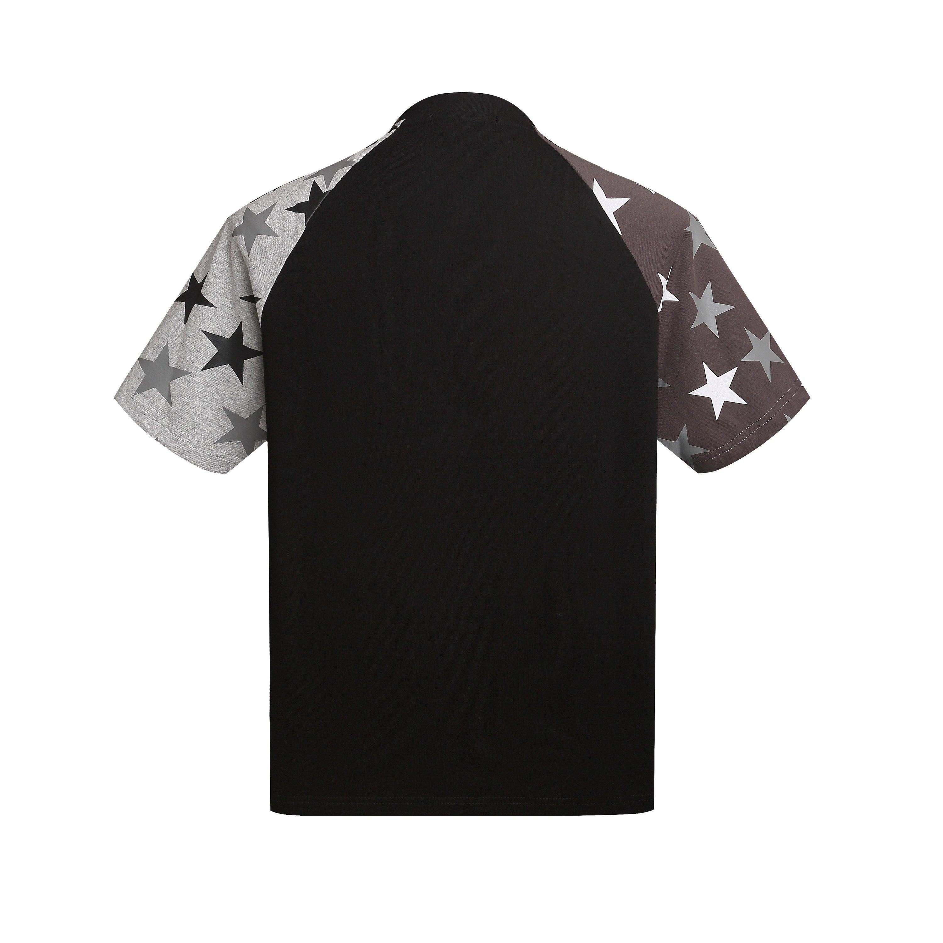 Gothic Script Star Raglan Tee | Y2K Streetwear Cotton T-Shirt