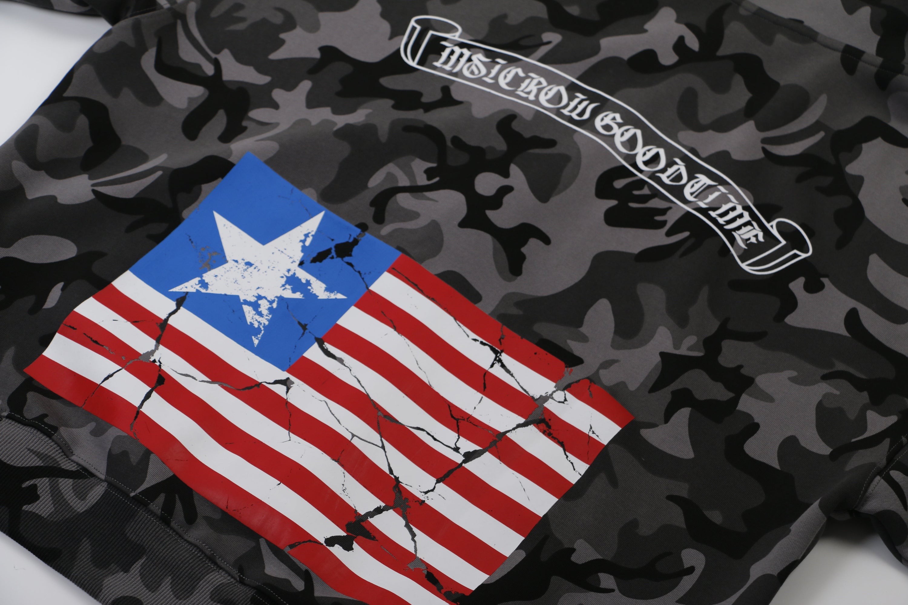 Camo Flag Zip-Up Hoodie | Streetwear Americana Hoodie