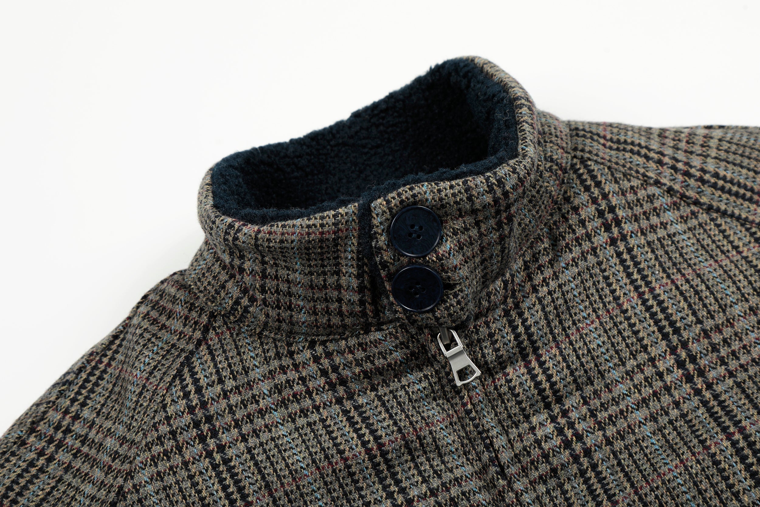Vintage Plaid Wool Blend Bomber Jacket | Retro Check
