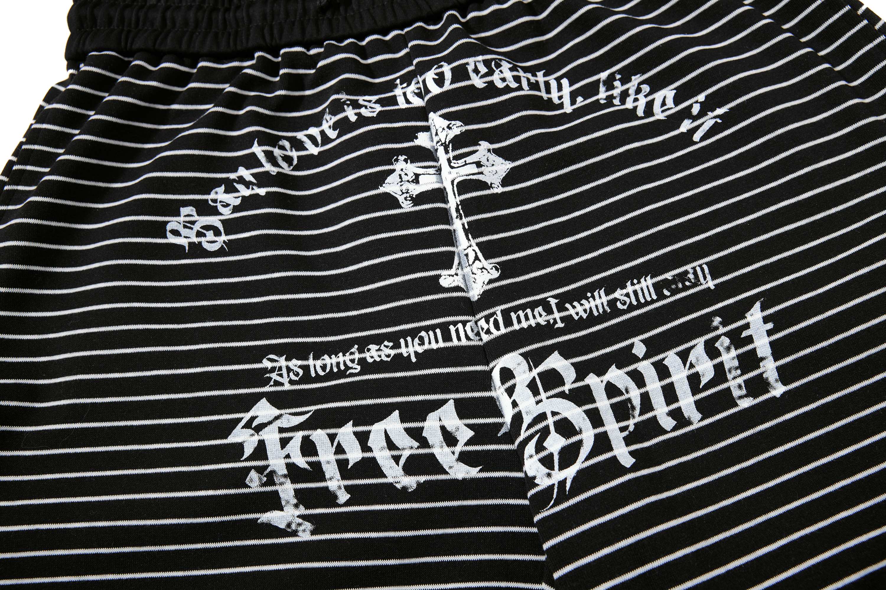 Striped Gothic Draped Wide-Leg Pants | Free Spirit Print