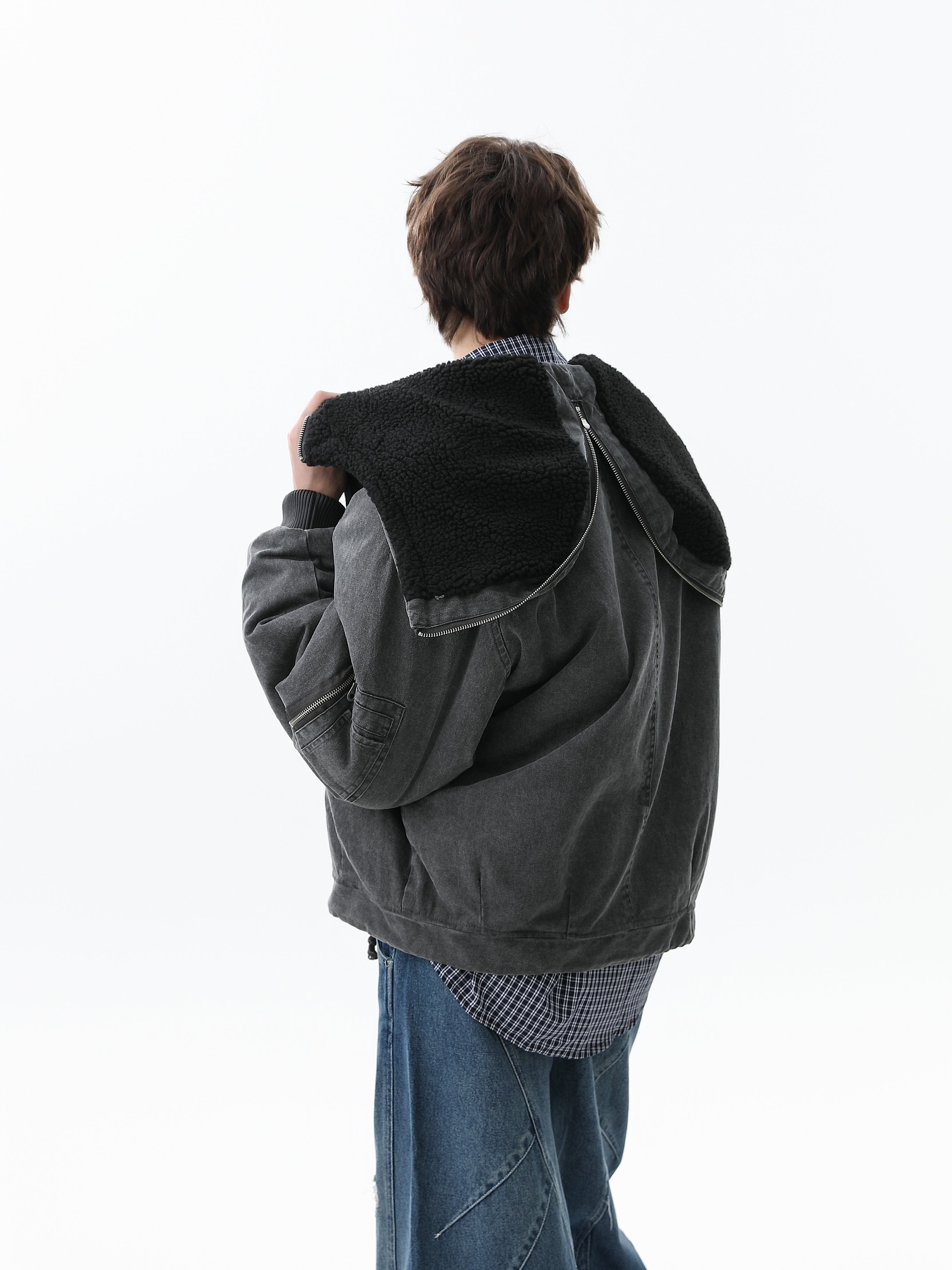 Washed Utility Hooded Jacket | Vintage Military Style