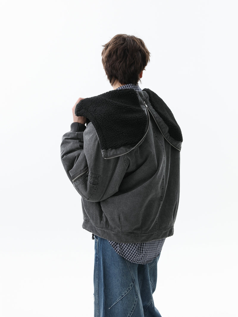 Washed Utility Hooded Jacket | Vintage Military Style