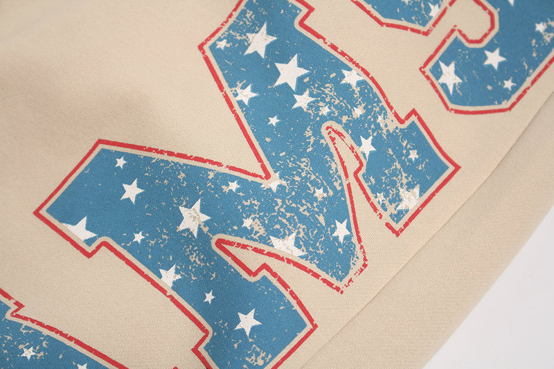 Fleece-Lined Retro Letter Wide-Leg Sweatpants | Streetwear